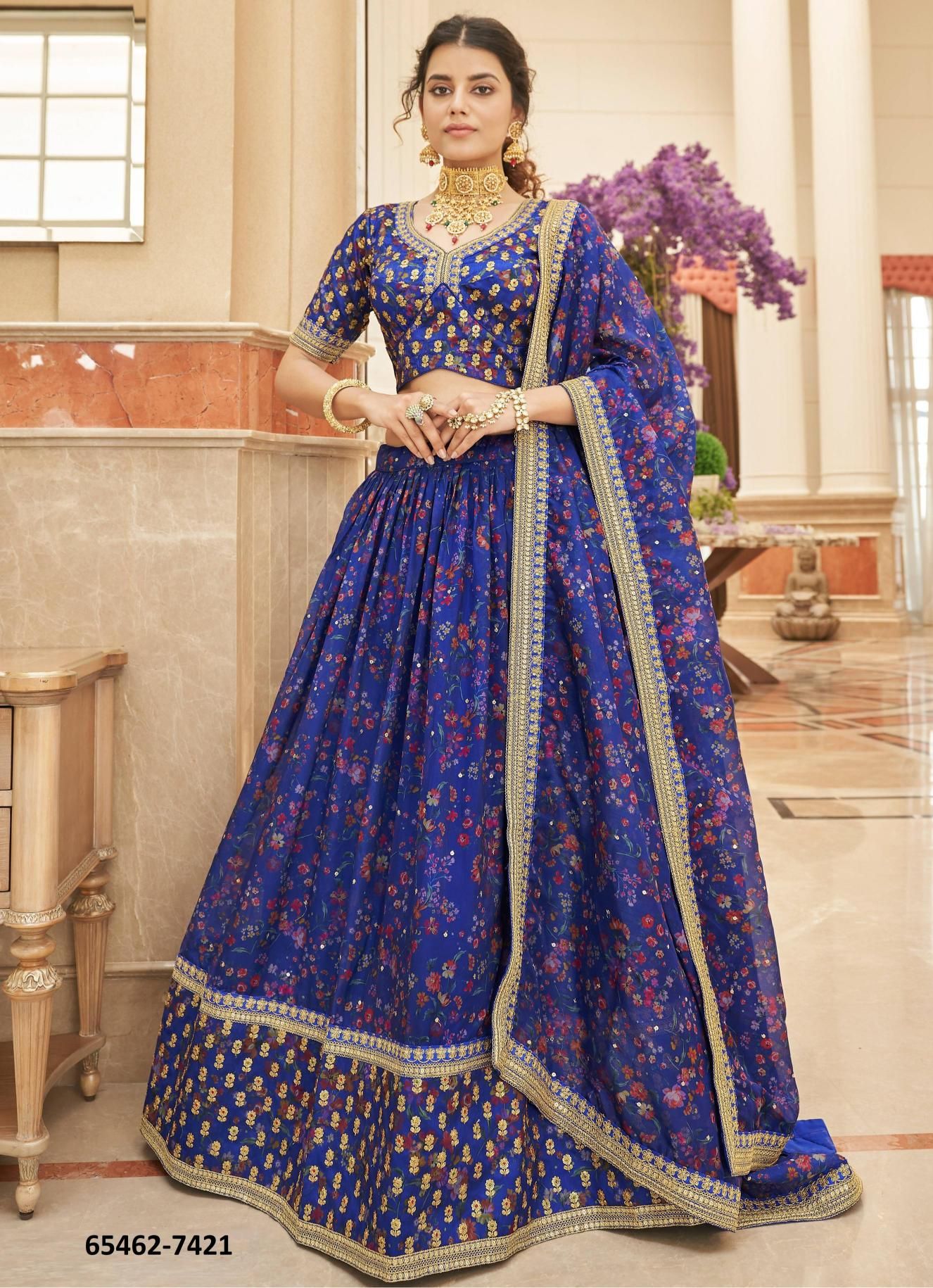 CULTURAL 2 - Catalog # 65462 (Set of 10 Semi-Stitched Lehengas) CULTURAL 2 - Catalog # 65462 (Set of 10 Semi-Stitched Lehengas)