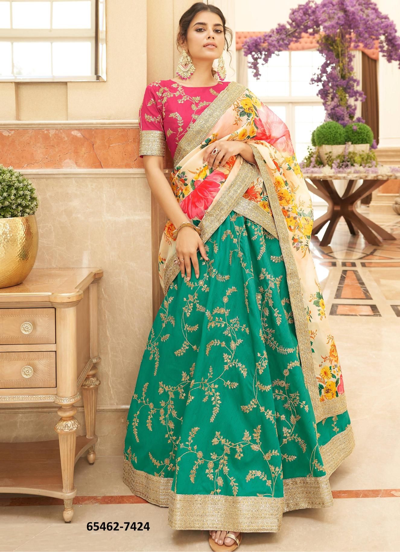 CULTURAL 2 - Catalog # 65462 (Set of 10 Semi-Stitched Lehengas) CULTURAL 2 - Catalog # 65462 (Set of 10 Semi-Stitched Lehengas)