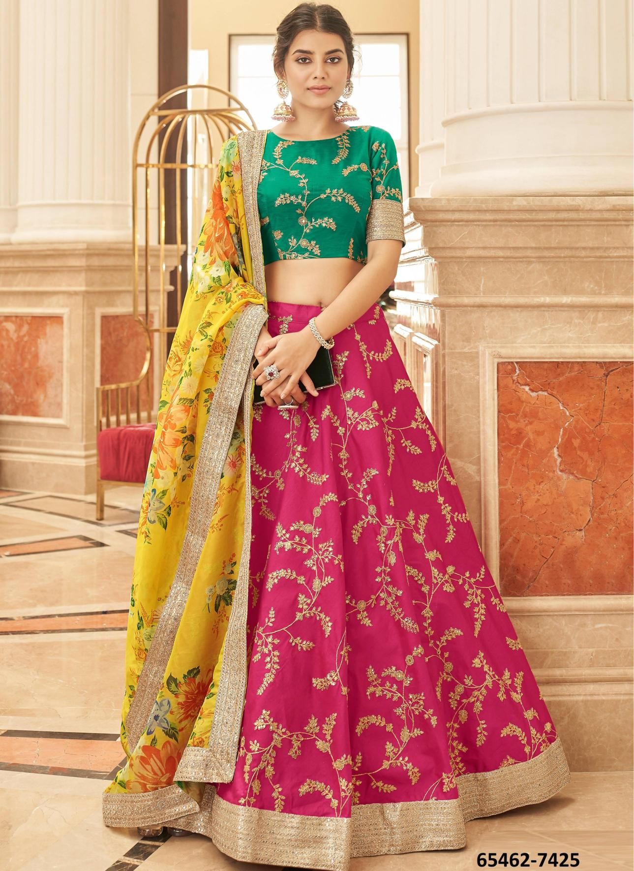 CULTURAL 2 - Catalog # 65462 (Set of 10 Semi-Stitched Lehengas) CULTURAL 2 - Catalog # 65462 (Set of 10 Semi-Stitched Lehengas)