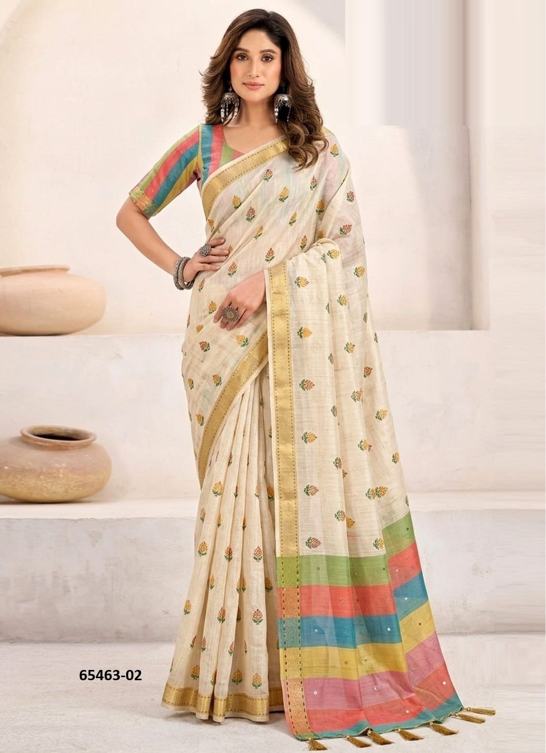 LOTUS FIVE 2 - Catalog # 65463 (Set of 5 Sarees) LOTUS FIVE 2 - Catalog # 65463 (Set of 5 Sarees)