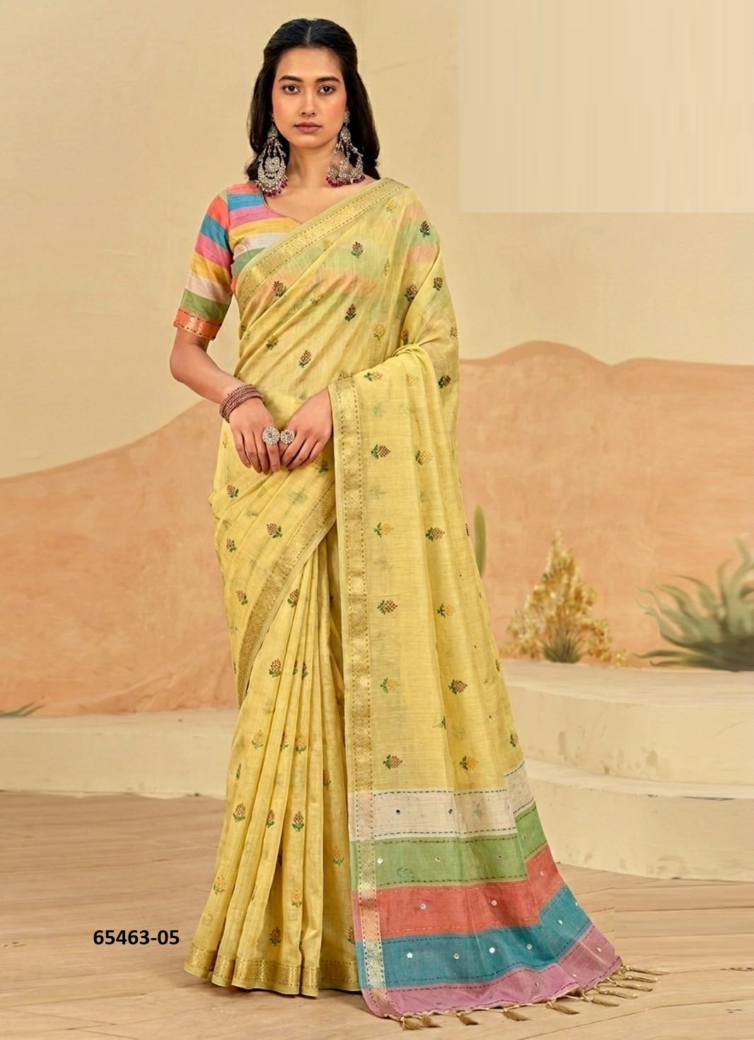 LOTUS FIVE 2 - Catalog # 65463 (Set of 5 Sarees) LOTUS FIVE 2 - Catalog # 65463 (Set of 5 Sarees)