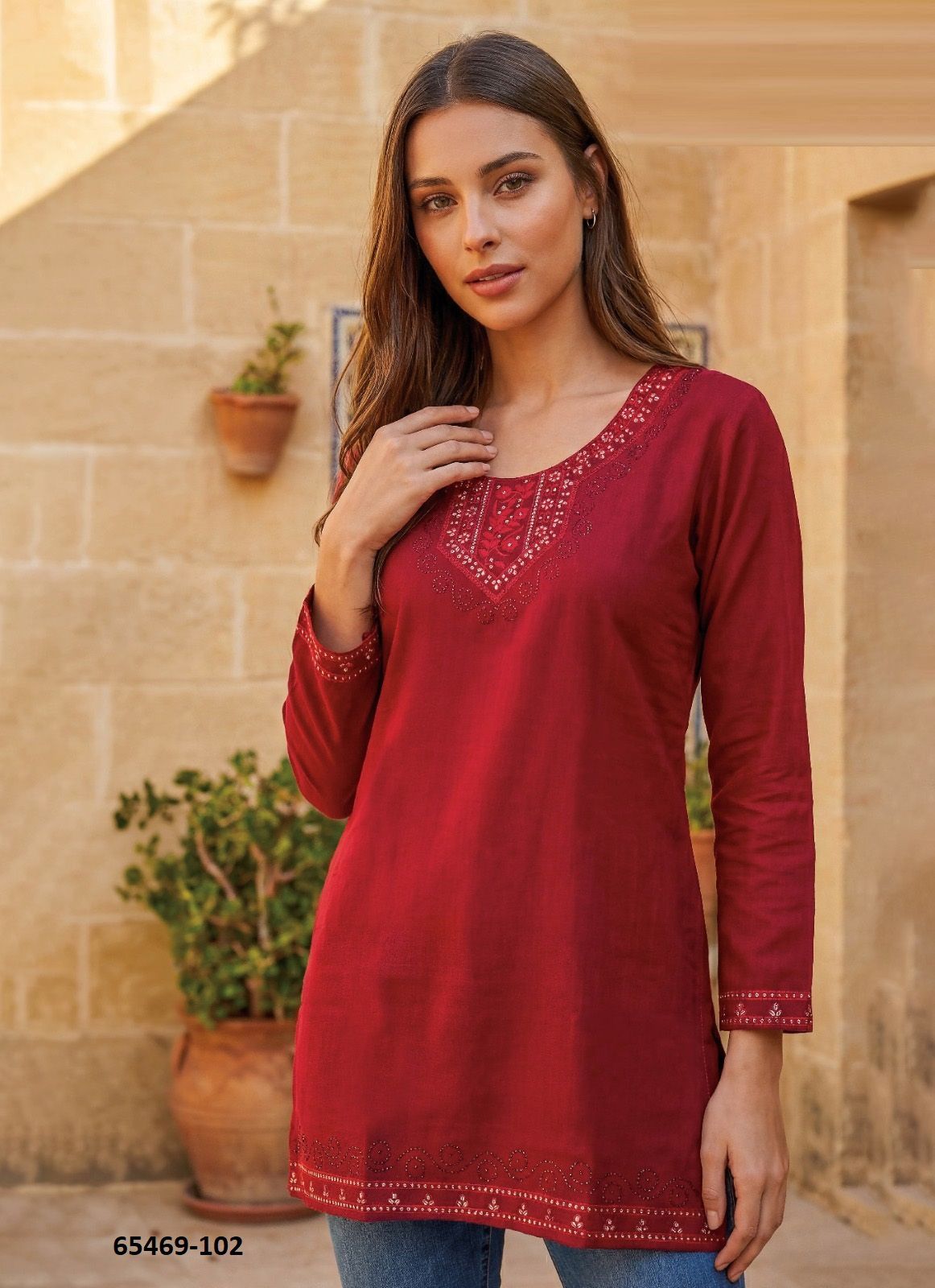FLUTE - Catalog # 65469 (Set of 6 Readymade Women's Kurtis / Tops) FLUTE - Catalog # 65469 (Set of 6 Readymade Women's Kurtis / Tops)