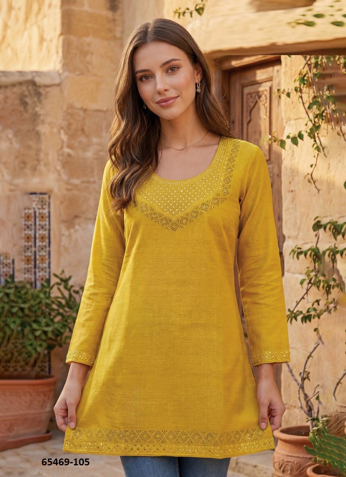 FLUTE - Catalog # 65469 (Set of 6 Readymade Women's Kurtis / Tops) FLUTE - Catalog # 65469 (Set of 6 Readymade Women's Kurtis / Tops)