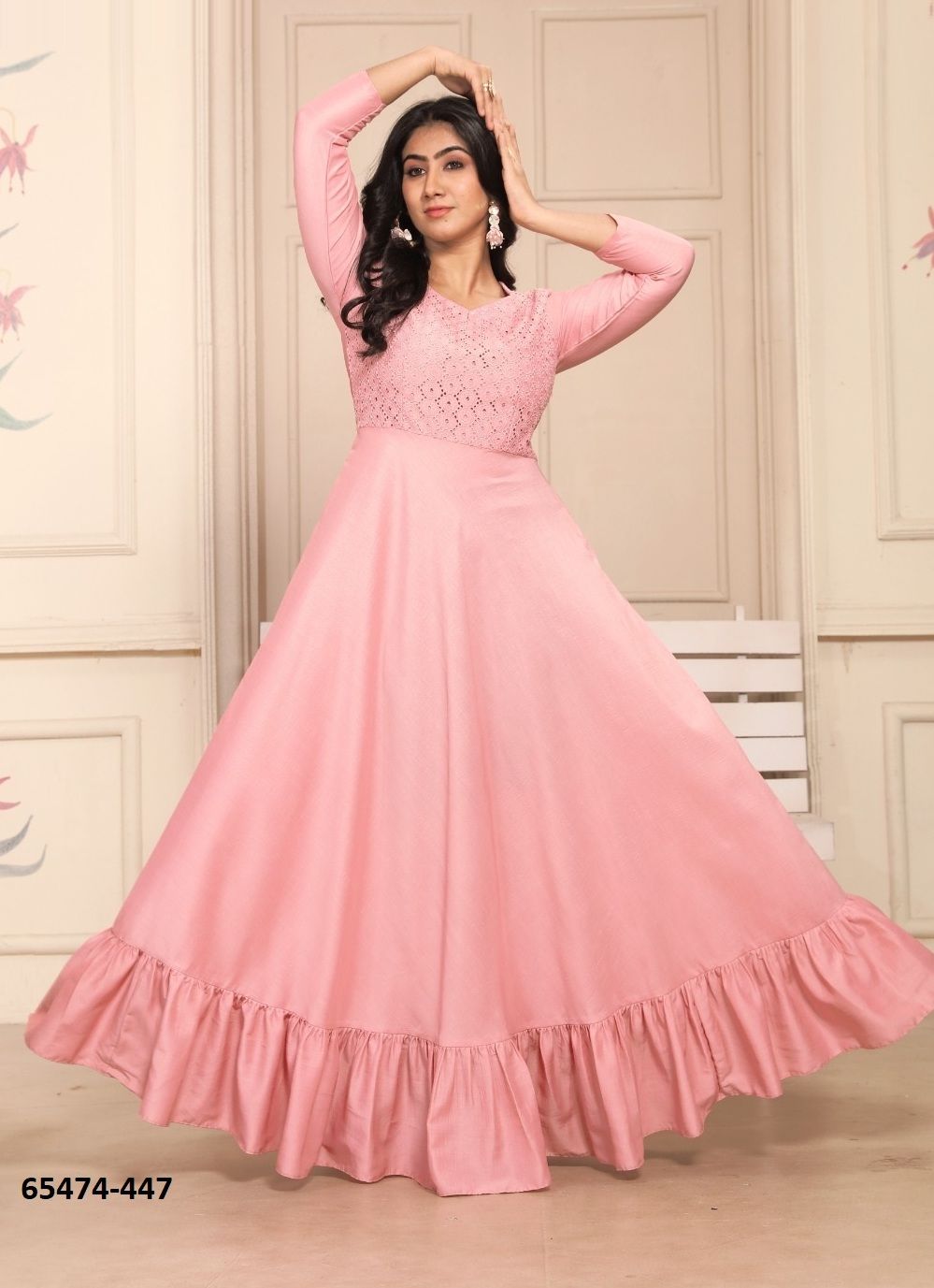 PADMALAYA - Catalog # 65474 (Set of 3 Readymade Gowns) PADMALAYA - Catalog # 65474 (Set of 3 Readymade Gowns)
