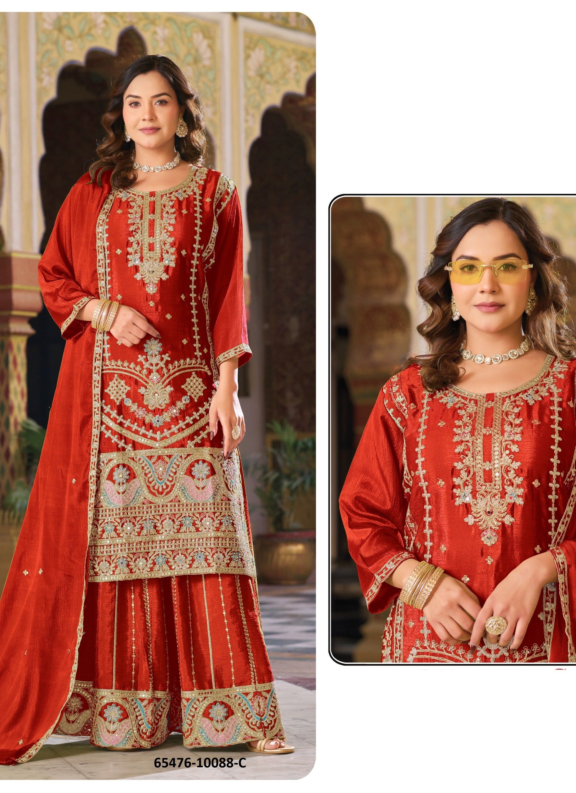 SERIES 10088 - Catalog # 65476 (Set of 4 Readymade Salwar Suits) SERIES 10088 - Catalog # 65476 (Set of 4 Readymade Salwar Suits)