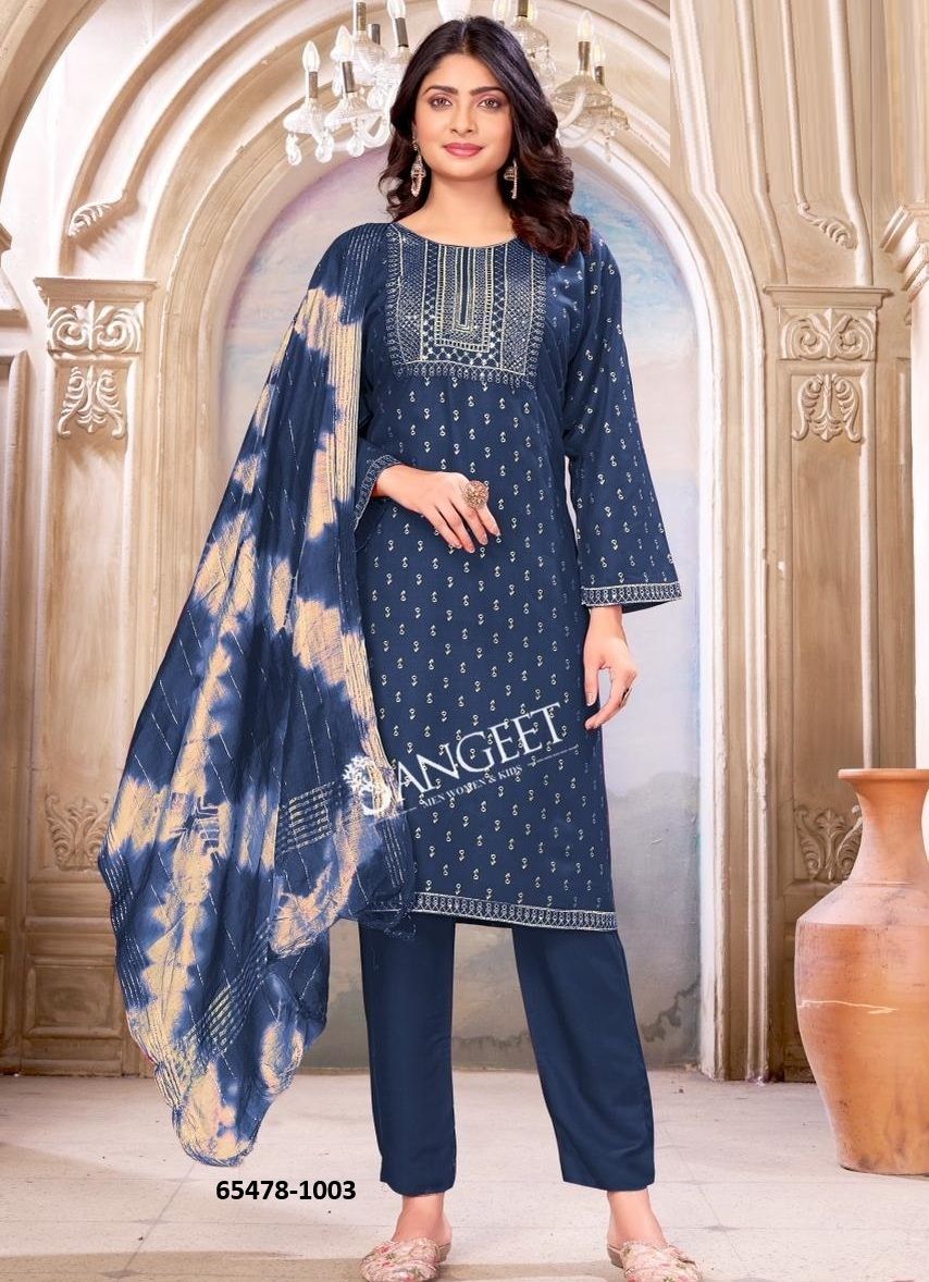 MAHIRA 4 - Catalog # 65478 (Set of 6 Readymade Salwar Suits)
