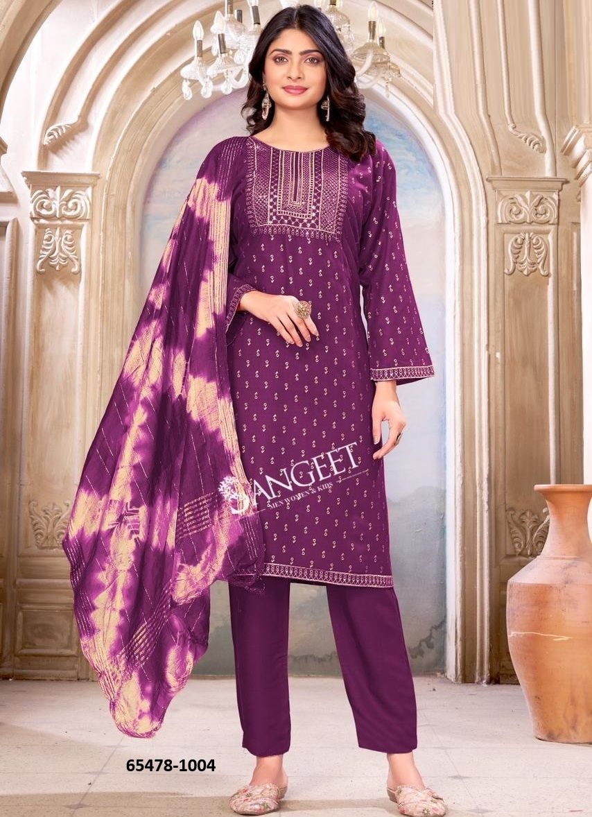 MAHIRA 4 - Catalog # 65478 (Set of 6 Readymade Salwar Suits)