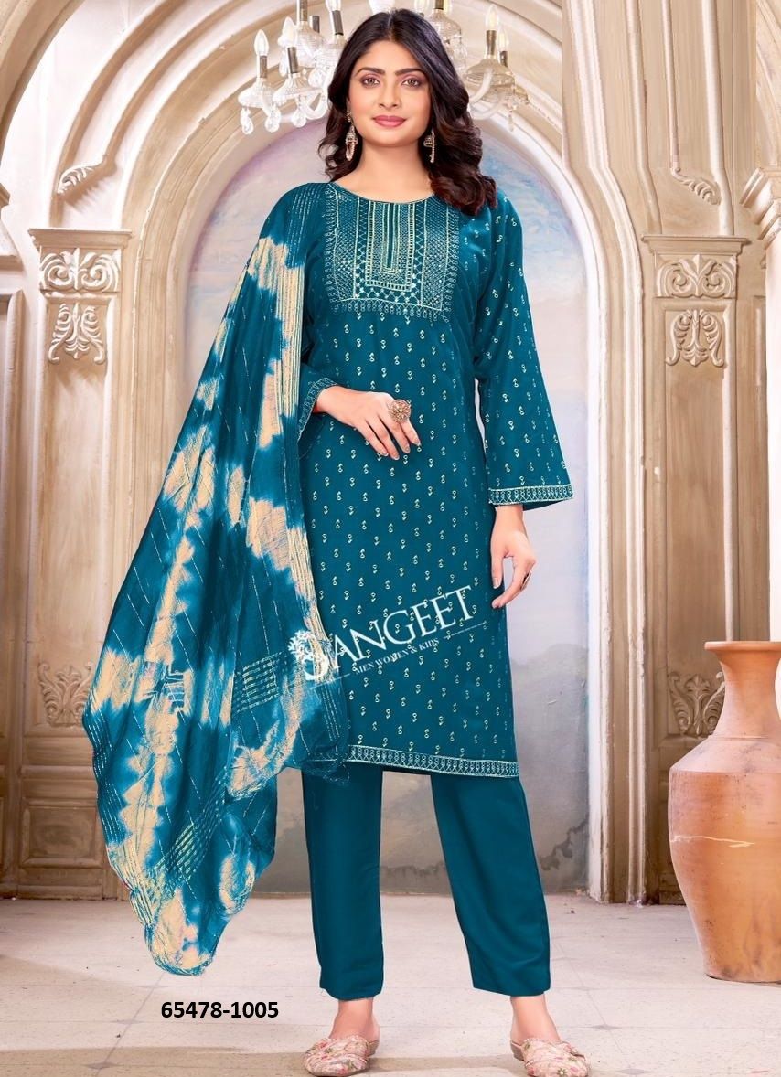 MAHIRA 4 - Catalog # 65478 (Set of 6 Readymade Salwar Suits)