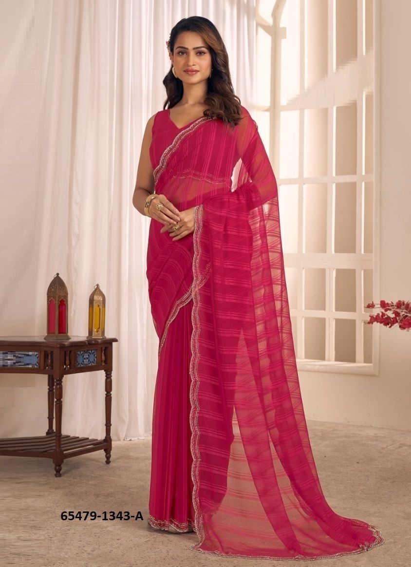 SERIES 1343 - Catalog # 65479 (Set of 5 Sarees) SERIES 1343 - Catalog # 65479 (Set of 5 Sarees)