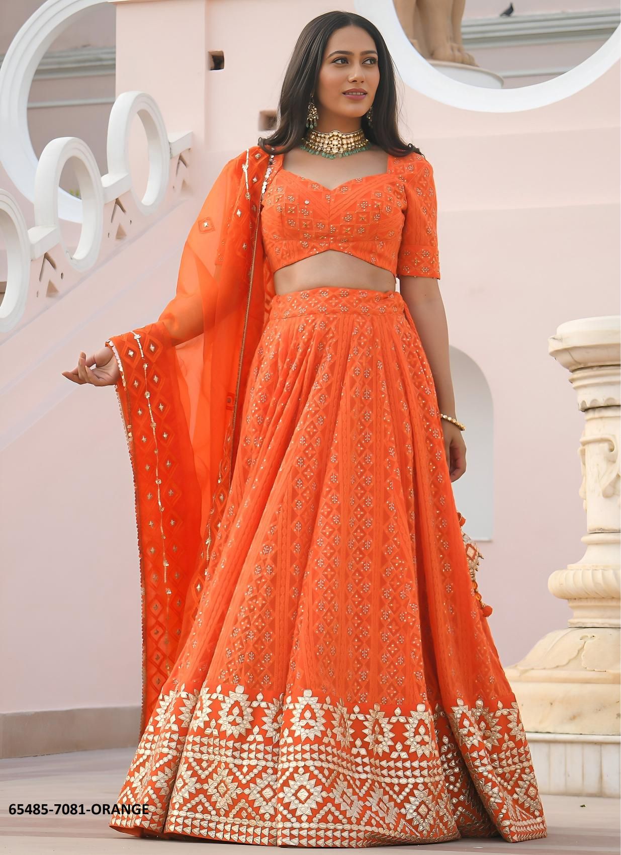 VOLUME 34 - Catalog # 65485 (Set of 10 Semi-Stitched Lehengas) VOLUME 34 - Catalog # 65485 (Set of 10 Semi-Stitched Lehengas)