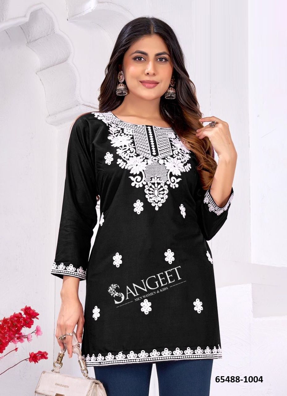 VIHONA - Catalog # 65488 (Set of 6 Readymade Women's Kurtis / Tops)