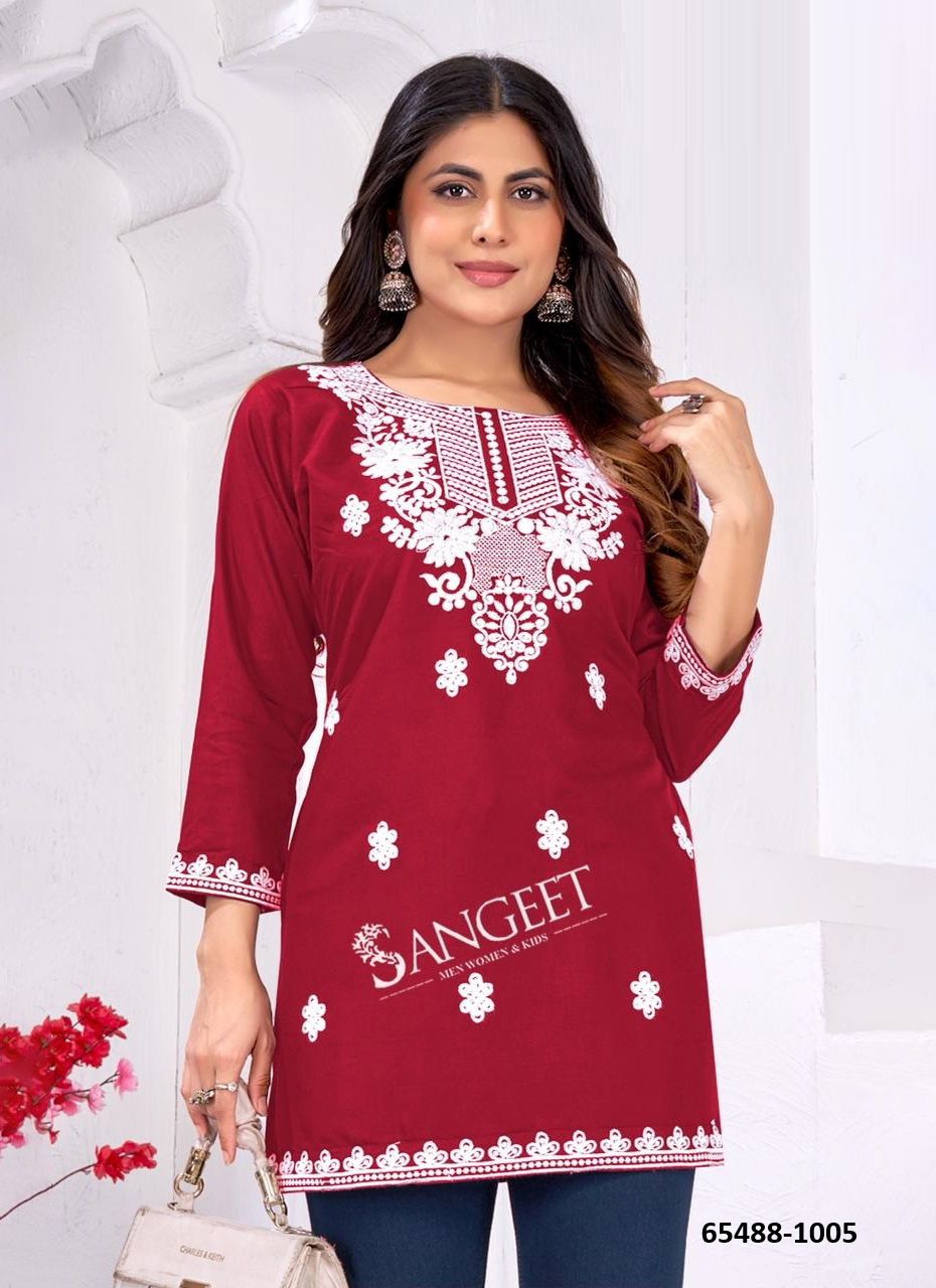 VIHONA - Catalog # 65488 (Set of 6 Readymade Women's Kurtis / Tops)