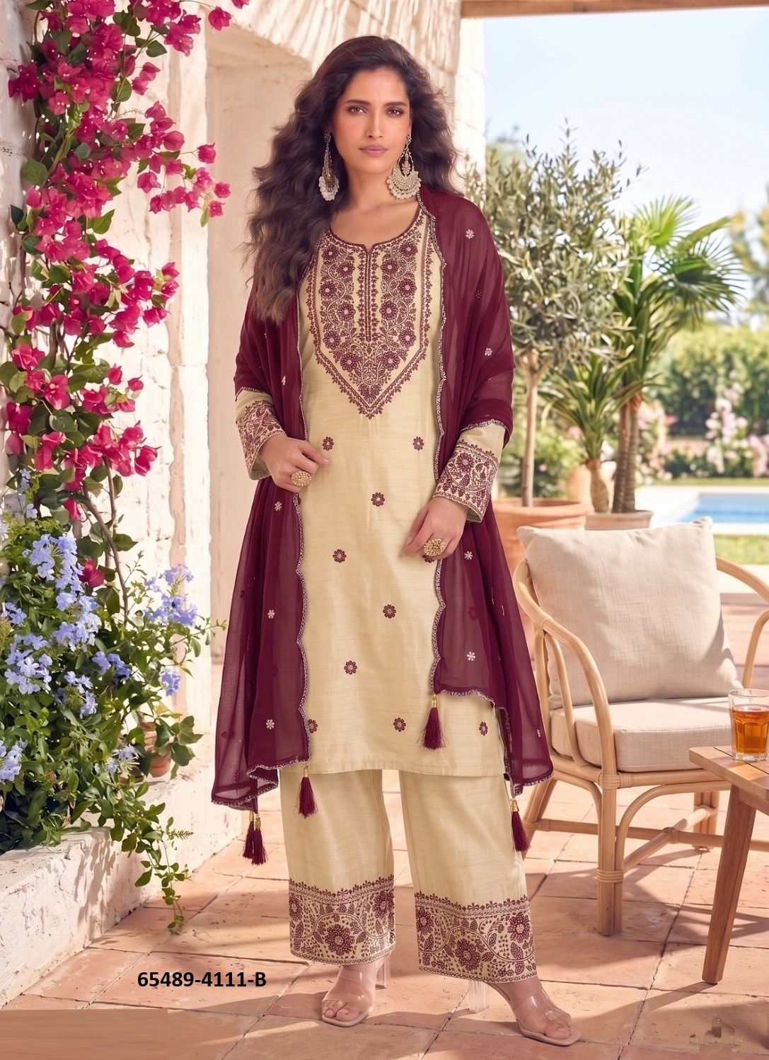 SERIES 4111 - Catalog # 65489 (Set of 3 Semi-Stitched / Un-Stitched Suits)