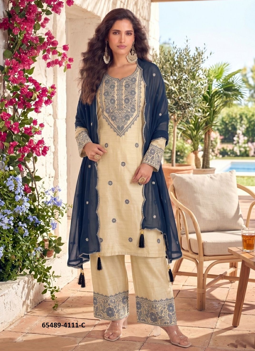 SERIES 4111 - Catalog # 65489 (Set of 3 Semi-Stitched / Un-Stitched Suits)