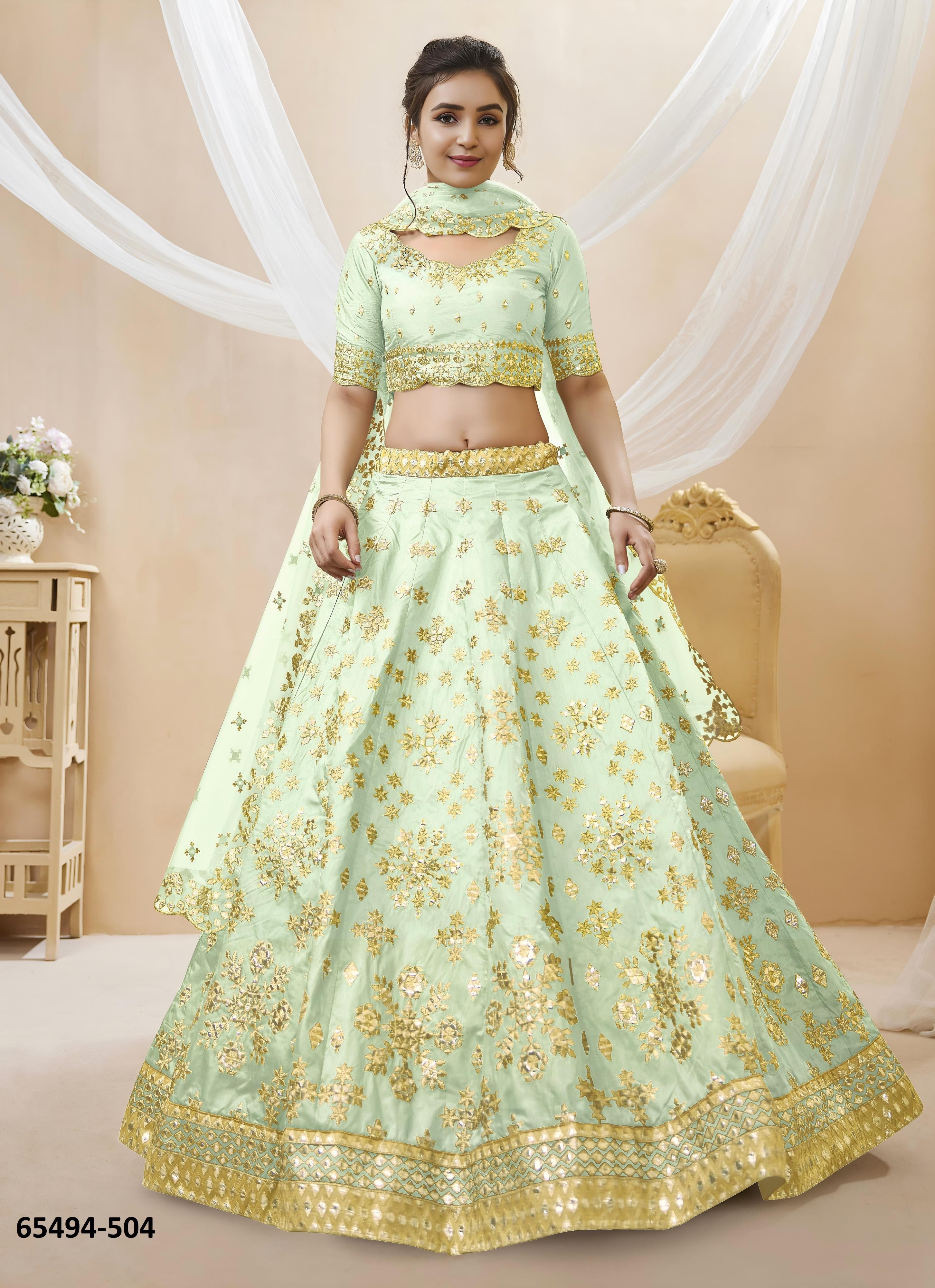 ANGELIC 1 - Catalog # 65494 (Set of 6 Semi-Stitched Lehengas) ANGELIC 1 - Catalog # 65494 (Set of 6 Semi-Stitched Lehengas)
