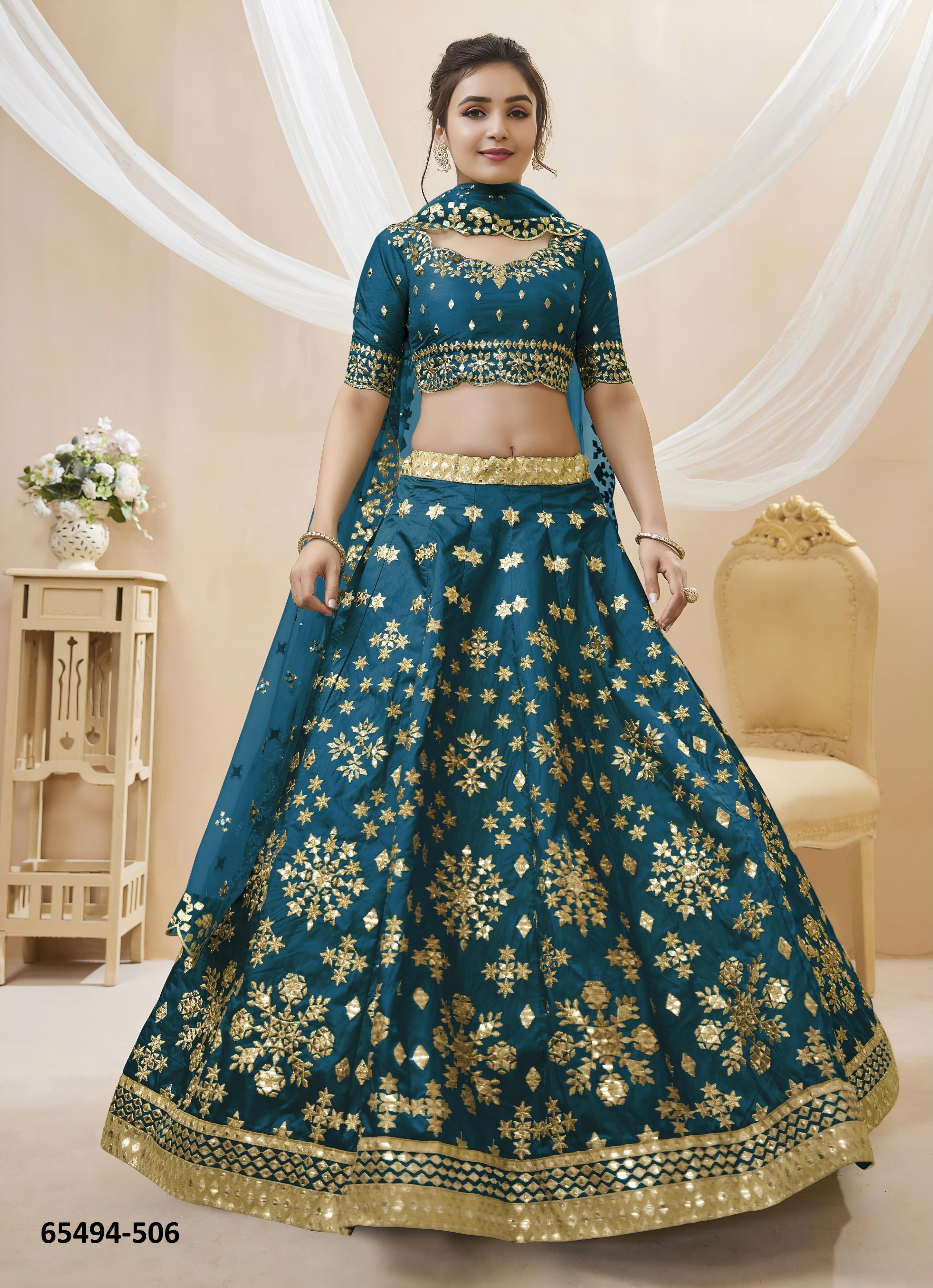 ANGELIC 1 - Catalog # 65494 (Set of 6 Semi-Stitched Lehengas) ANGELIC 1 - Catalog # 65494 (Set of 6 Semi-Stitched Lehengas)