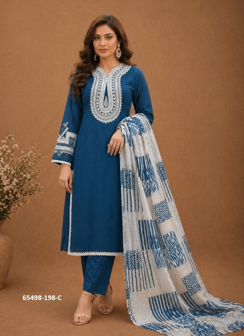 SERIES 198 - Catalog # 65498 (Set of 4 Readymade Salwar Suits) SERIES 198 - Catalog # 65498 (Set of 4 Readymade Salwar Suits)