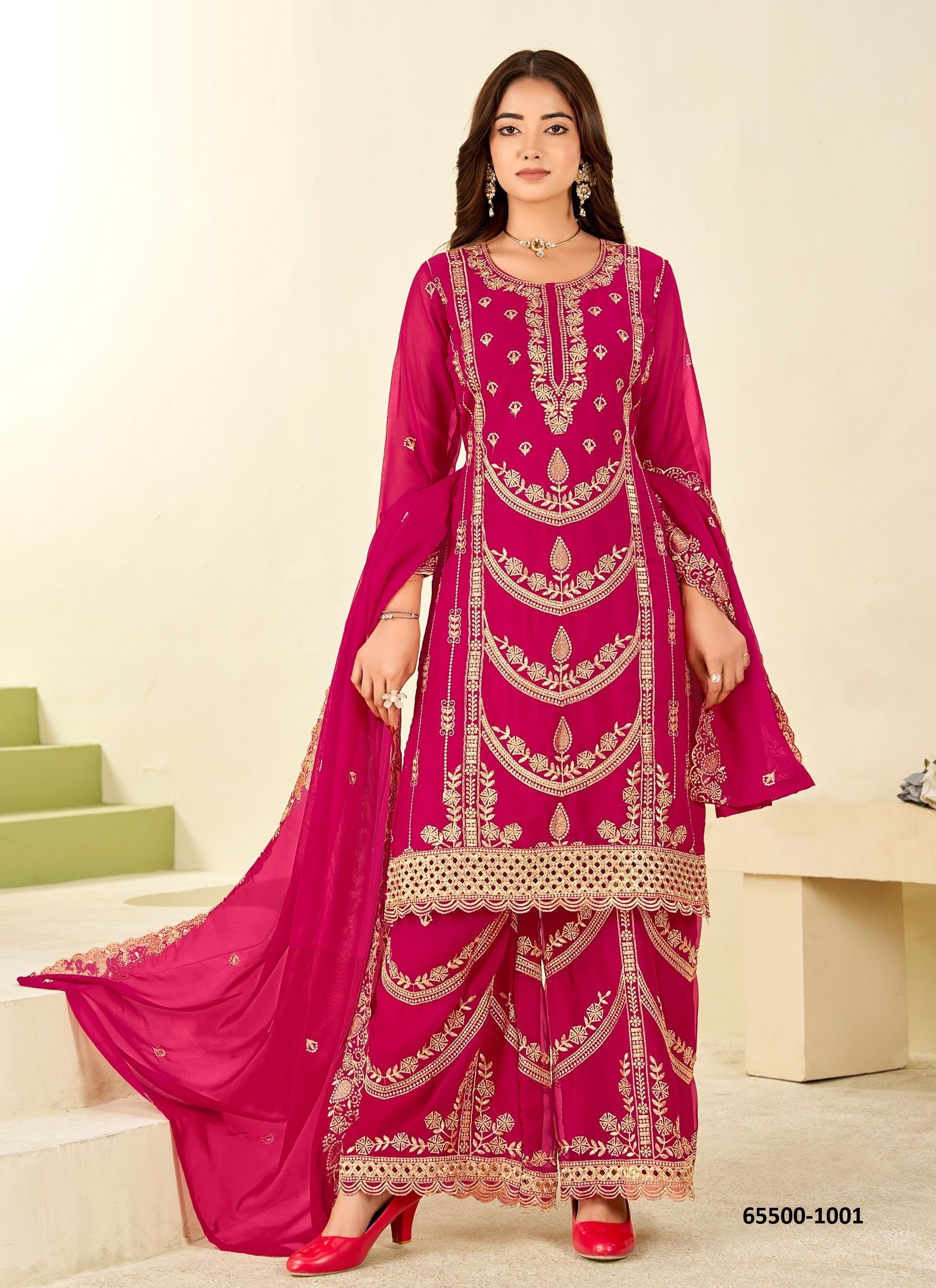 MUMTAZ - Catalog # 65500 (Set of 6 Readymade Salwar Suits) MUMTAZ - Catalog # 65500 (Set of 6 Readymade Salwar Suits)
