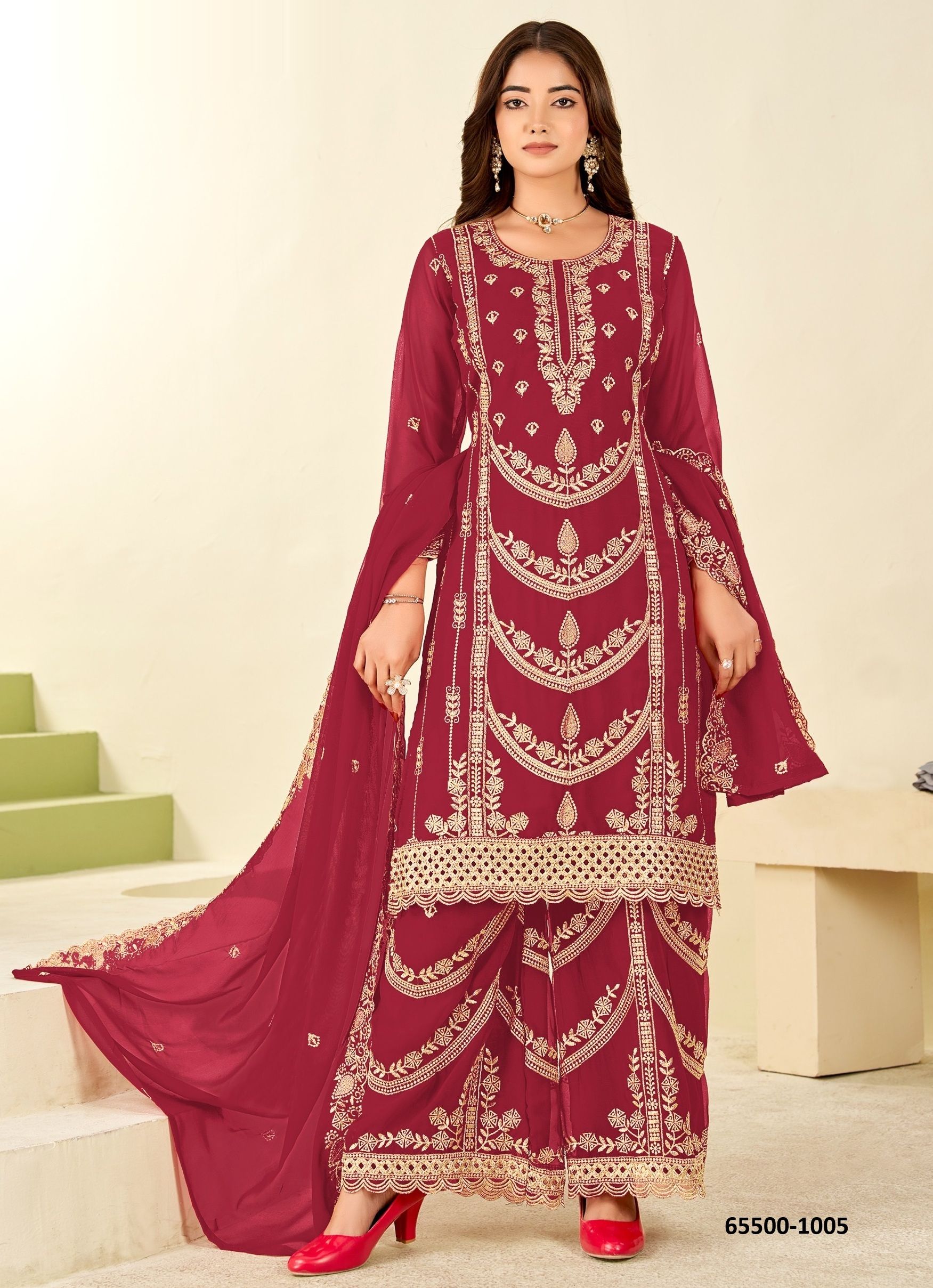 MUMTAZ - Catalog # 65500 (Set of 6 Readymade Salwar Suits) MUMTAZ - Catalog # 65500 (Set of 6 Readymade Salwar Suits)