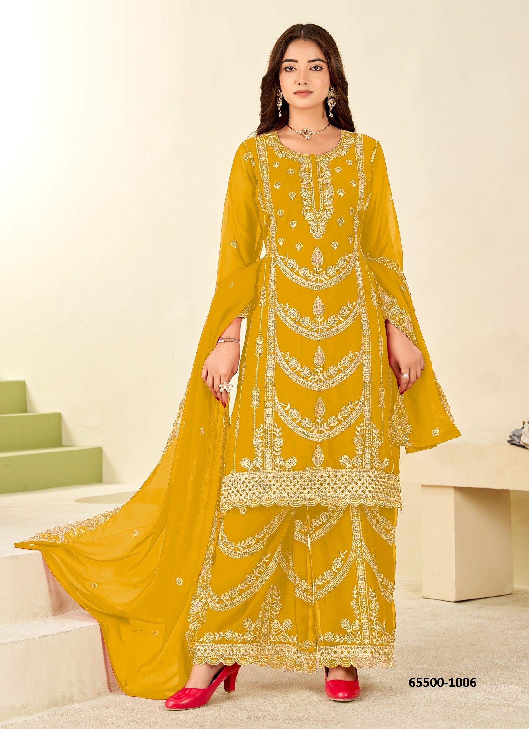 MUMTAZ - Catalog # 65500 (Set of 6 Readymade Salwar Suits) MUMTAZ - Catalog # 65500 (Set of 6 Readymade Salwar Suits)