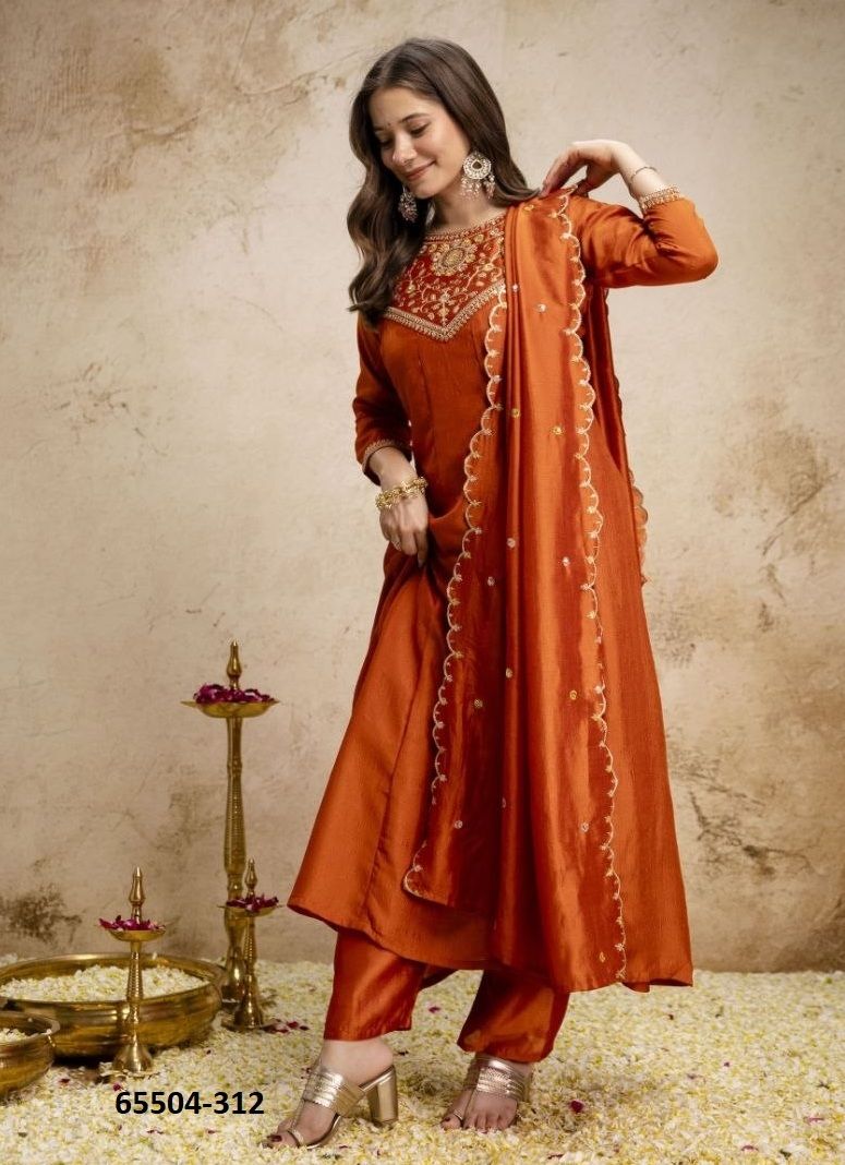SERIES 312 - Catalog # 65504 (Set of 5 Readymade Salwar Suits) SERIES 312 - Catalog # 65504 (Set of 5 Readymade Salwar Suits)