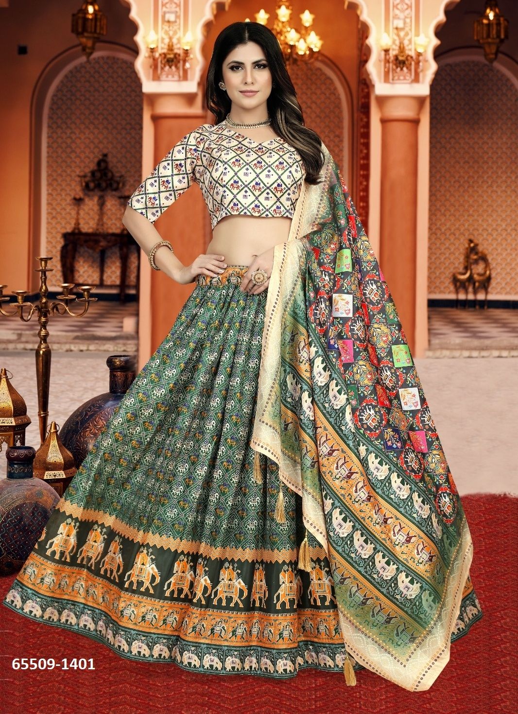 LUCAYA 14 - Catalog # 65509 (Set of 7 Semi-Stitched Lehengas) LUCAYA 14 - Catalog # 65509 (Set of 7 Semi-Stitched Lehengas)
