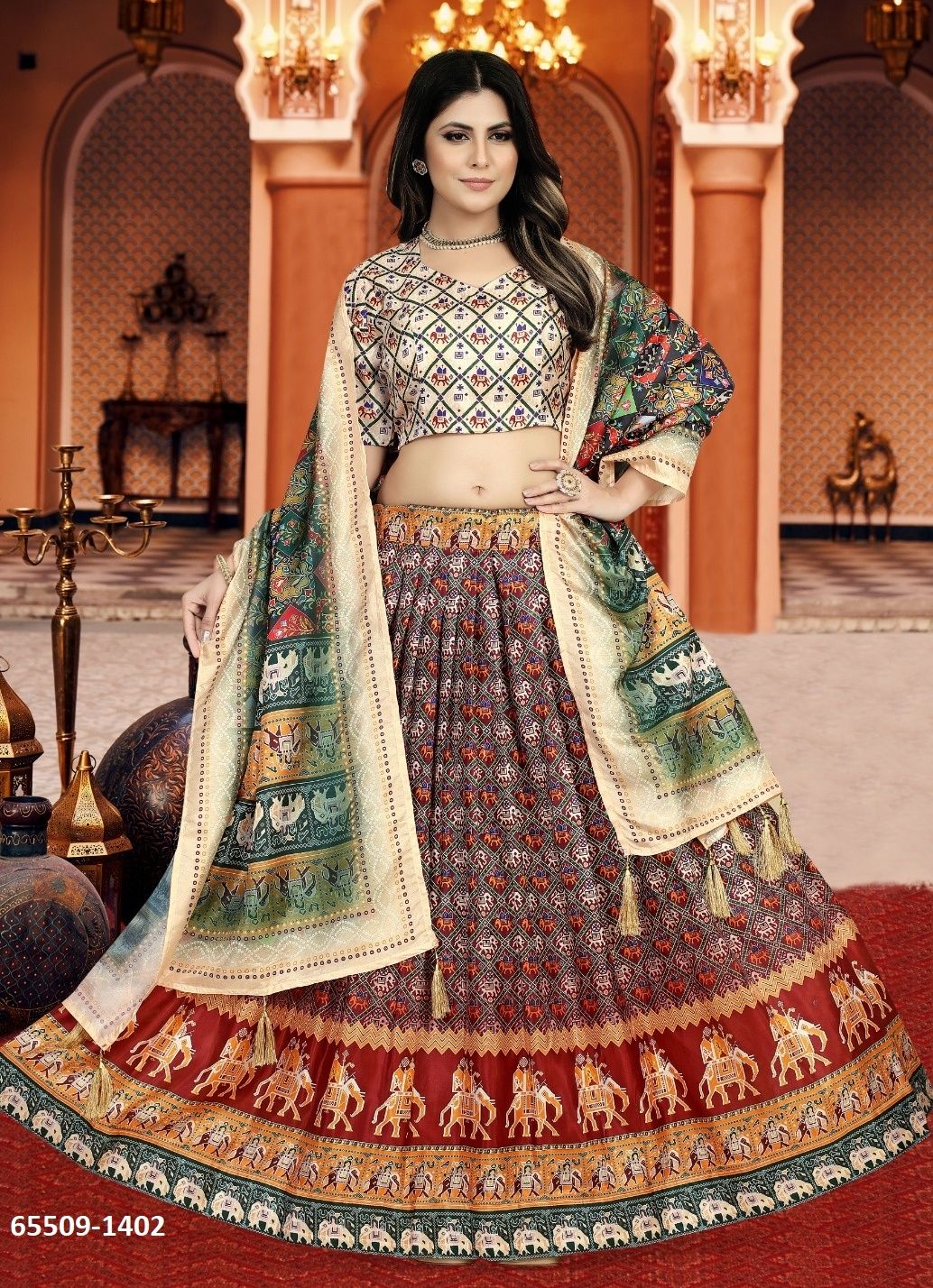 LUCAYA 14 - Catalog # 65509 (Set of 7 Semi-Stitched Lehengas) LUCAYA 14 - Catalog # 65509 (Set of 7 Semi-Stitched Lehengas)