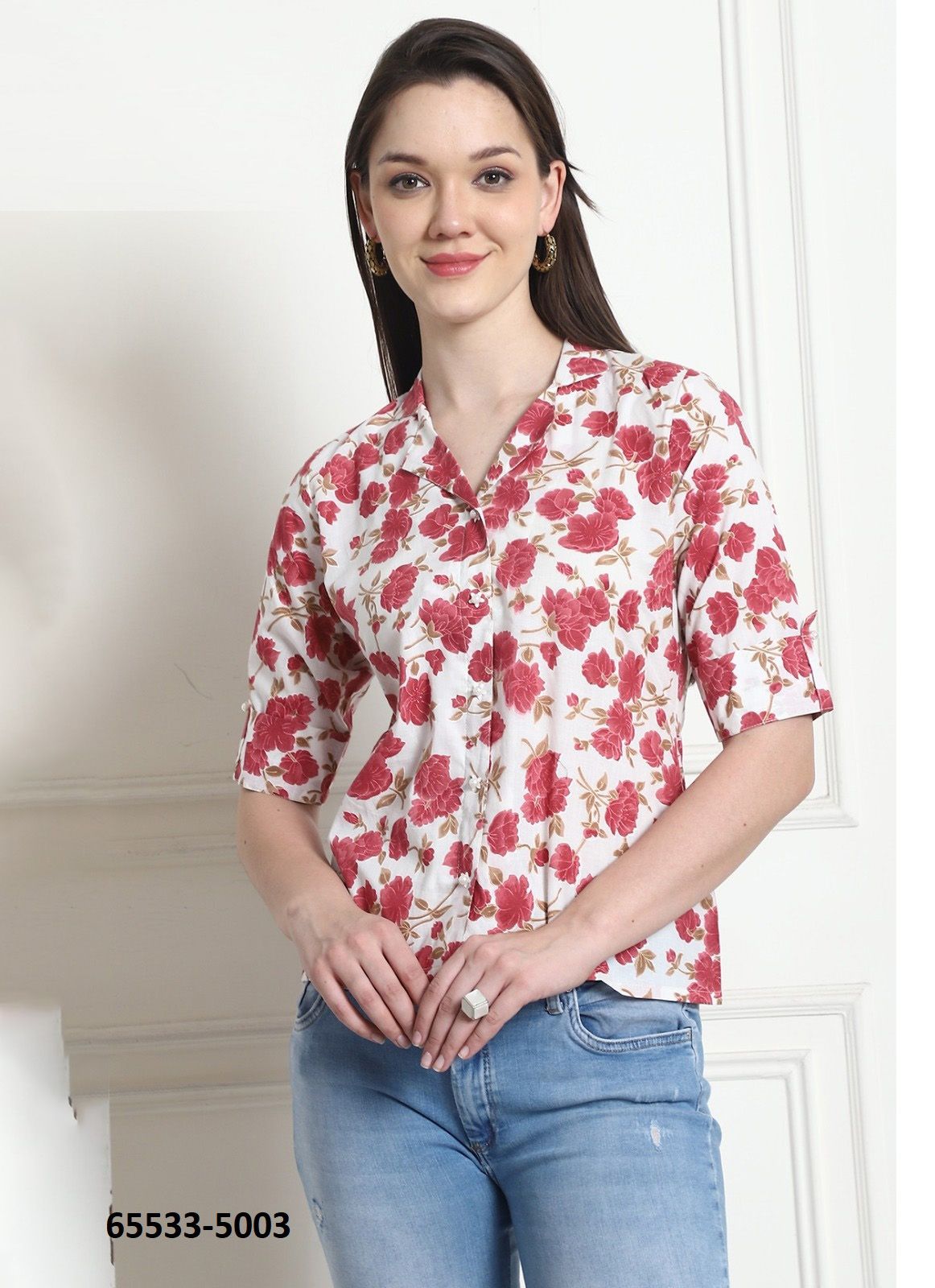 SHORT TOP SERIES 5001 - Catalog # 65533 (Set of 4 Readymade Women's Kurtis / Tops) SHORT TOP SERIES 5001 - Catalog # 65533 (Set of 4 Readymade Women's Kurtis / Tops)