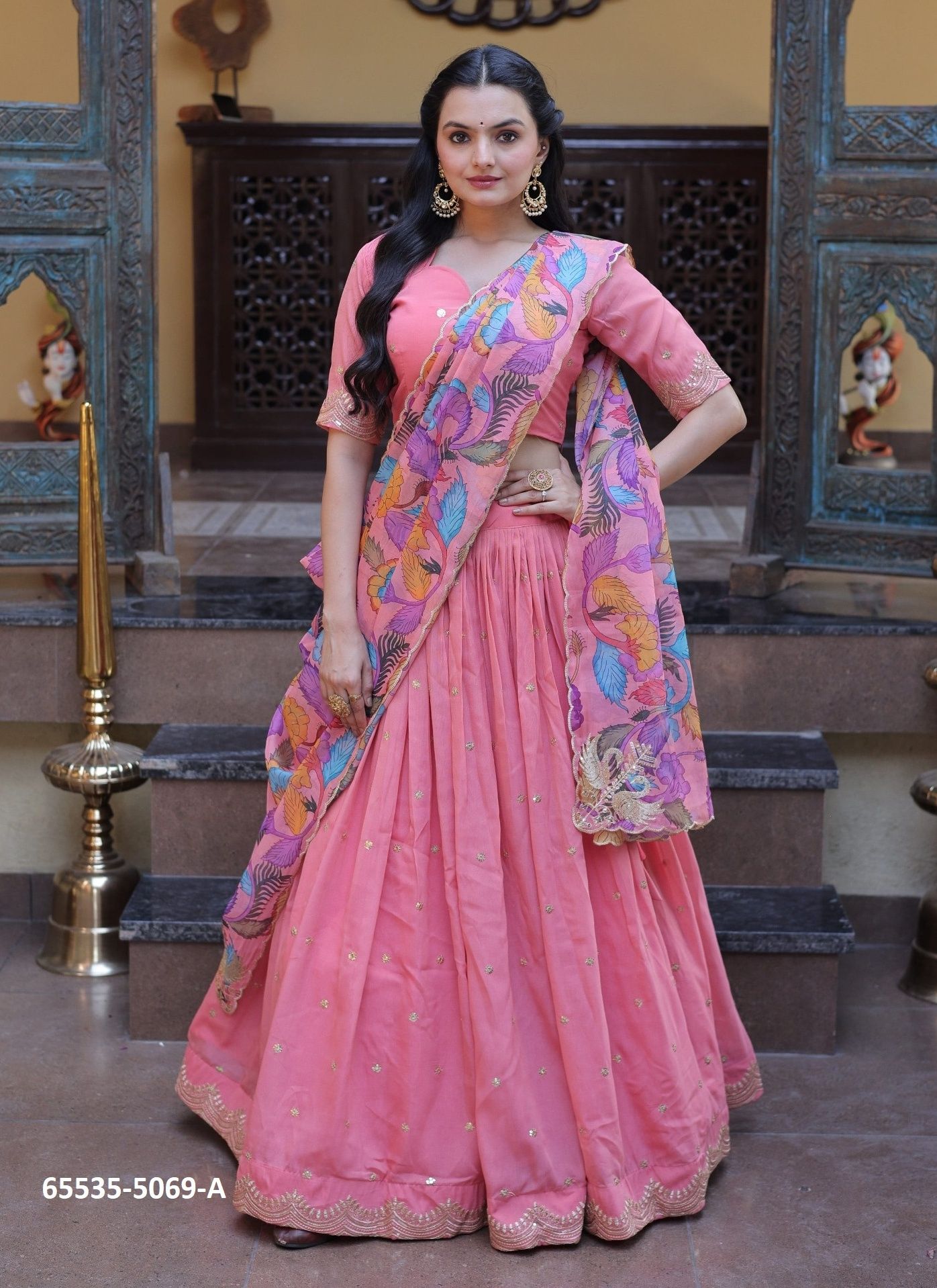 SERIES 5069 - Catalog # 65535 (Set of 2 Semi-Stitched Lehengas) SERIES 5069 - Catalog # 65535 (Set of 2 Semi-Stitched Lehengas)