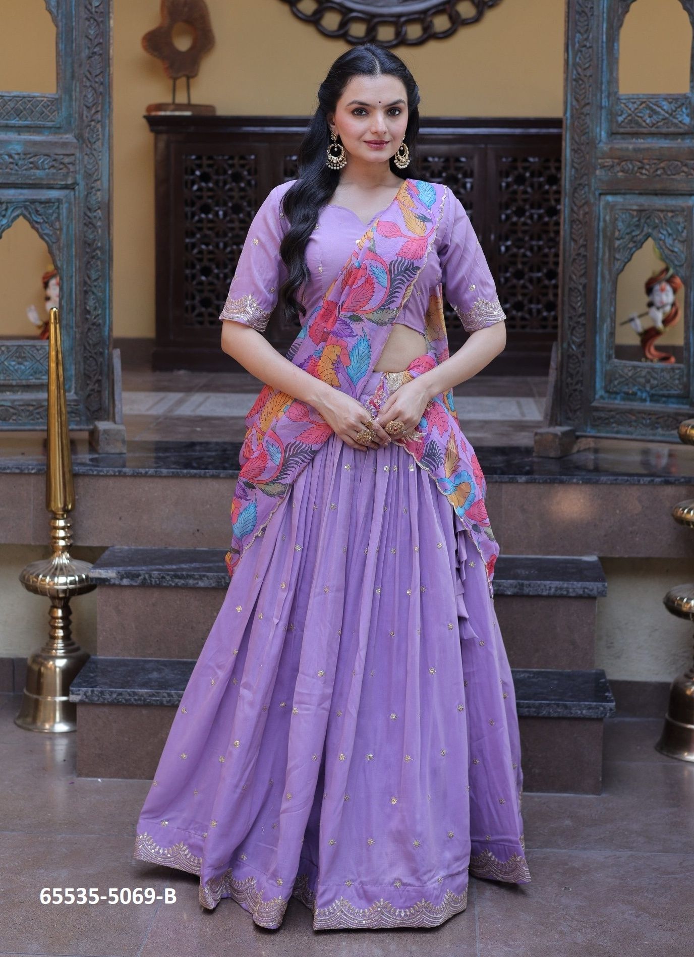 SERIES 5069 - Catalog # 65535 (Set of 2 Semi-Stitched Lehengas) SERIES 5069 - Catalog # 65535 (Set of 2 Semi-Stitched Lehengas)