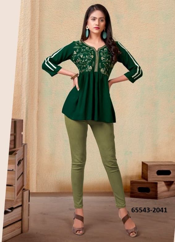 SHORT TOP 1 - Catalog # 65543 (Set of 3 Readymade Women's Kurtis / Tops) SHORT TOP 1 - Catalog # 65543 (Set of 3 Readymade Women's Kurtis / Tops)