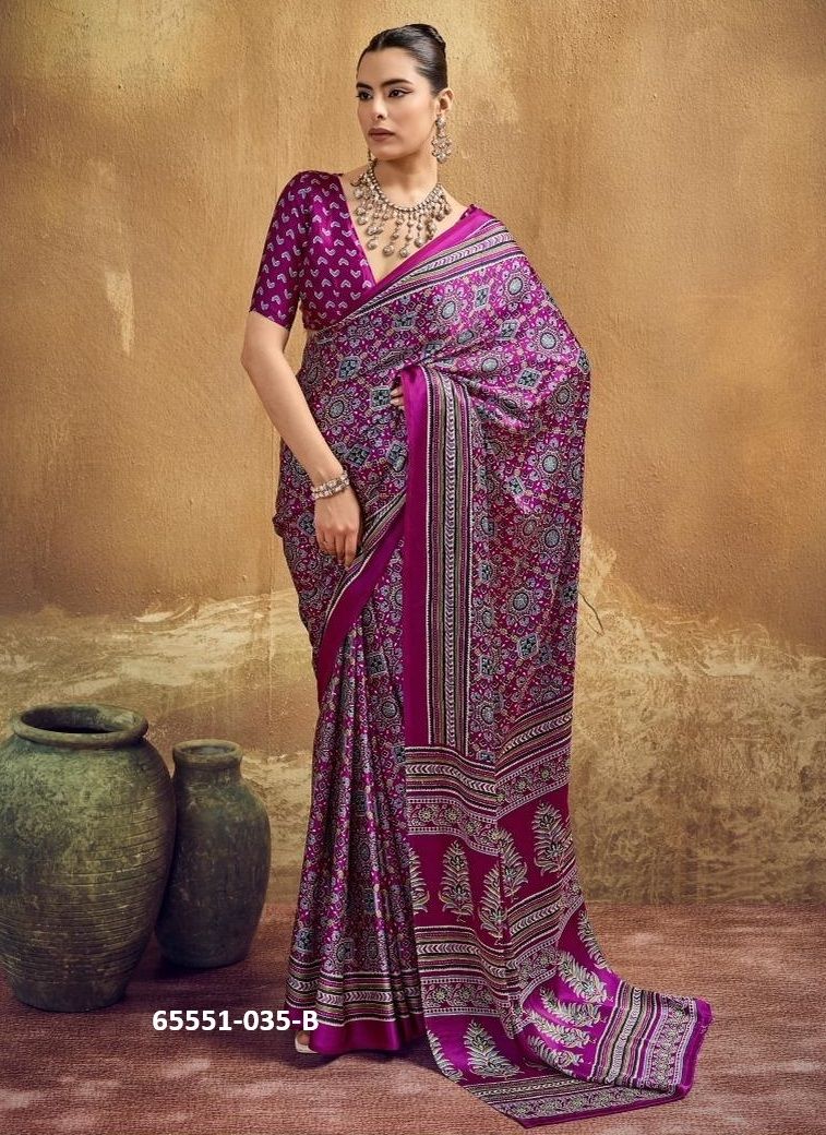 PURE AJRAKH 35 - Catalog # 65551 (Set of 6 Sarees) PURE AJRAKH 35 - Catalog # 65551 (Set of 6 Sarees)