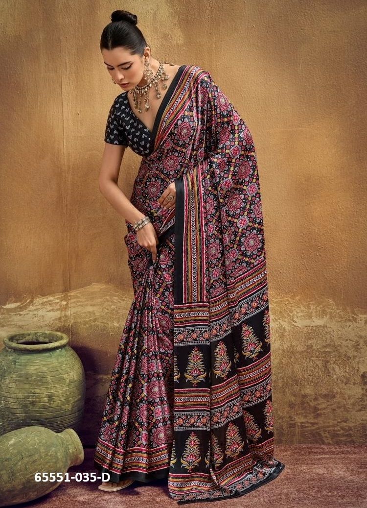 PURE AJRAKH 35 - Catalog # 65551 (Set of 6 Sarees) PURE AJRAKH 35 - Catalog # 65551 (Set of 6 Sarees)