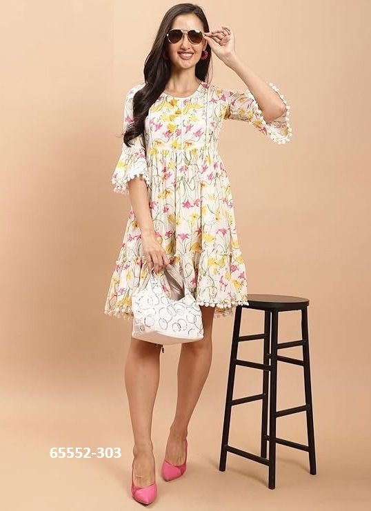 SERIES 301 - Catalog # 65552 (Set of 6 Readymade Women's Kurtis / Tops)