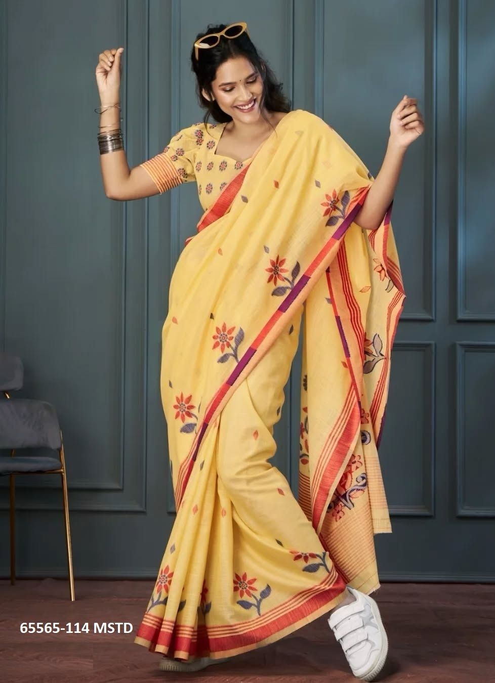 SERIES 114 - Catalog # 65565 (Set of 5 Sarees) SERIES 114 - Catalog # 65565 (Set of 5 Sarees)