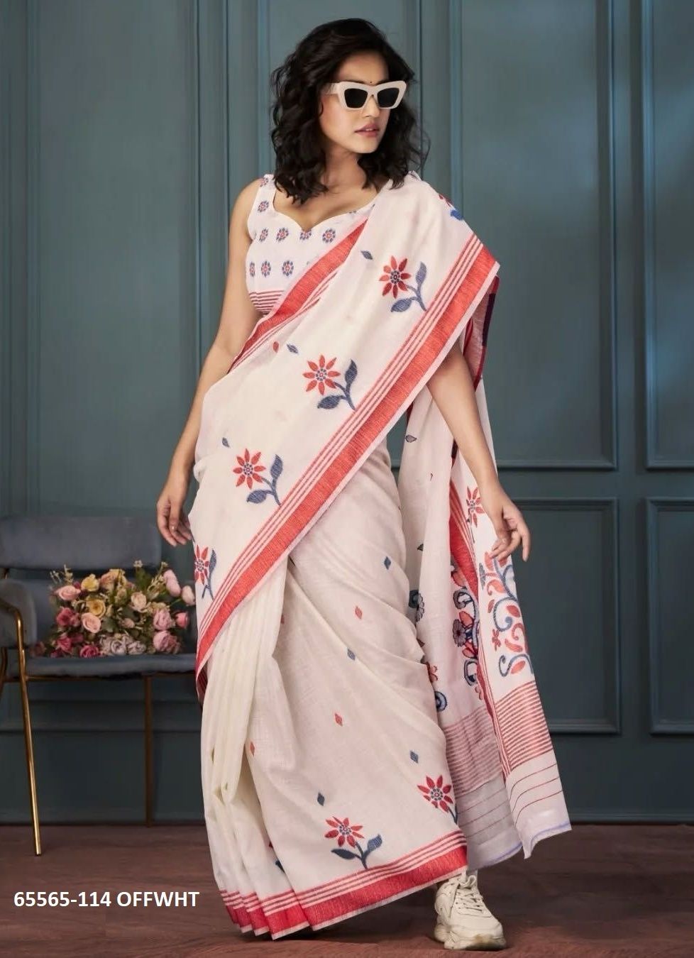 SERIES 114 - Catalog # 65565 (Set of 5 Sarees) SERIES 114 - Catalog # 65565 (Set of 5 Sarees)