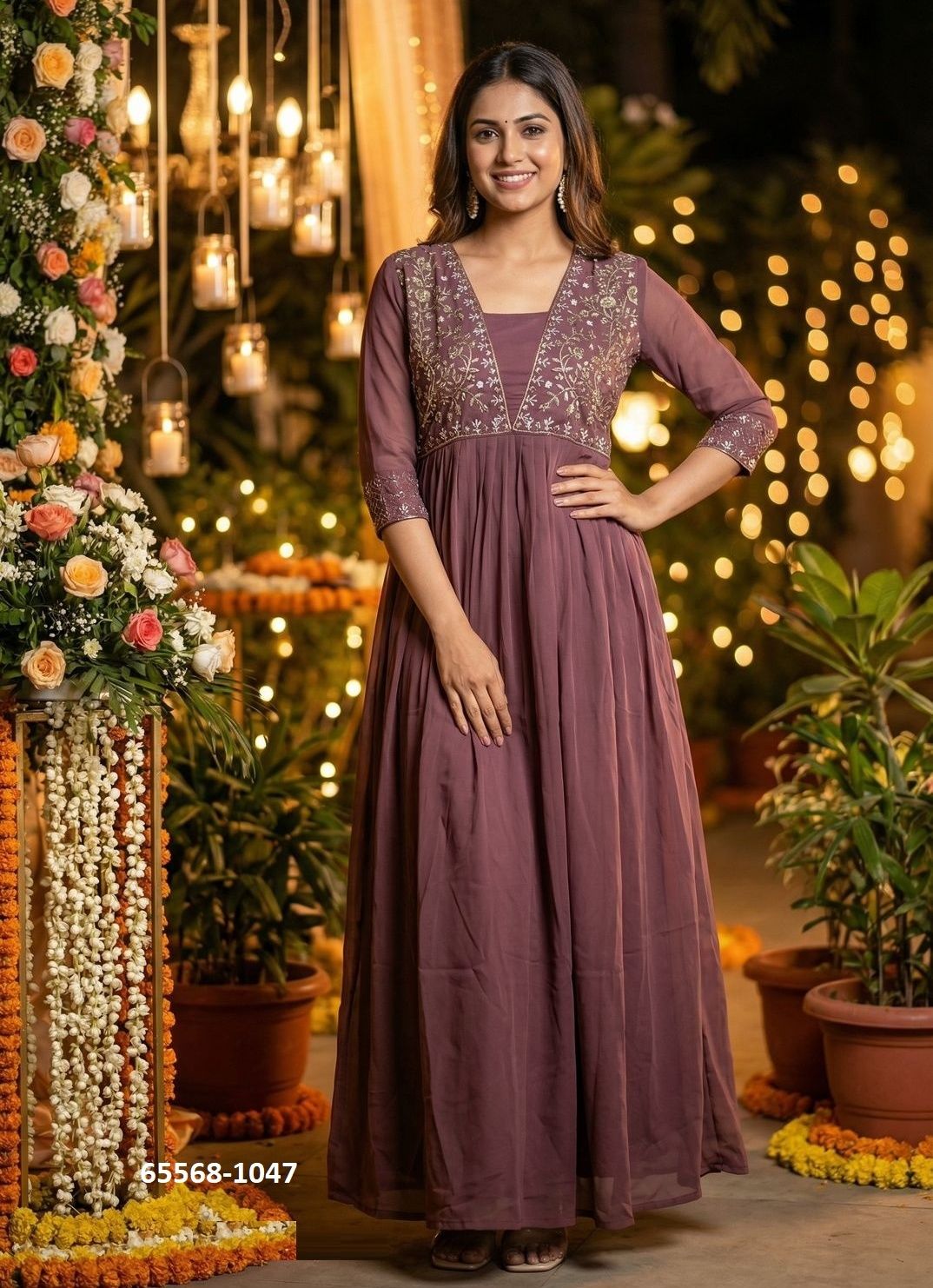 AMAYRA - Catalog # 65568 (Set of 7 Readymade Gowns) AMAYRA - Catalog # 65568 (Set of 7 Readymade Gowns)