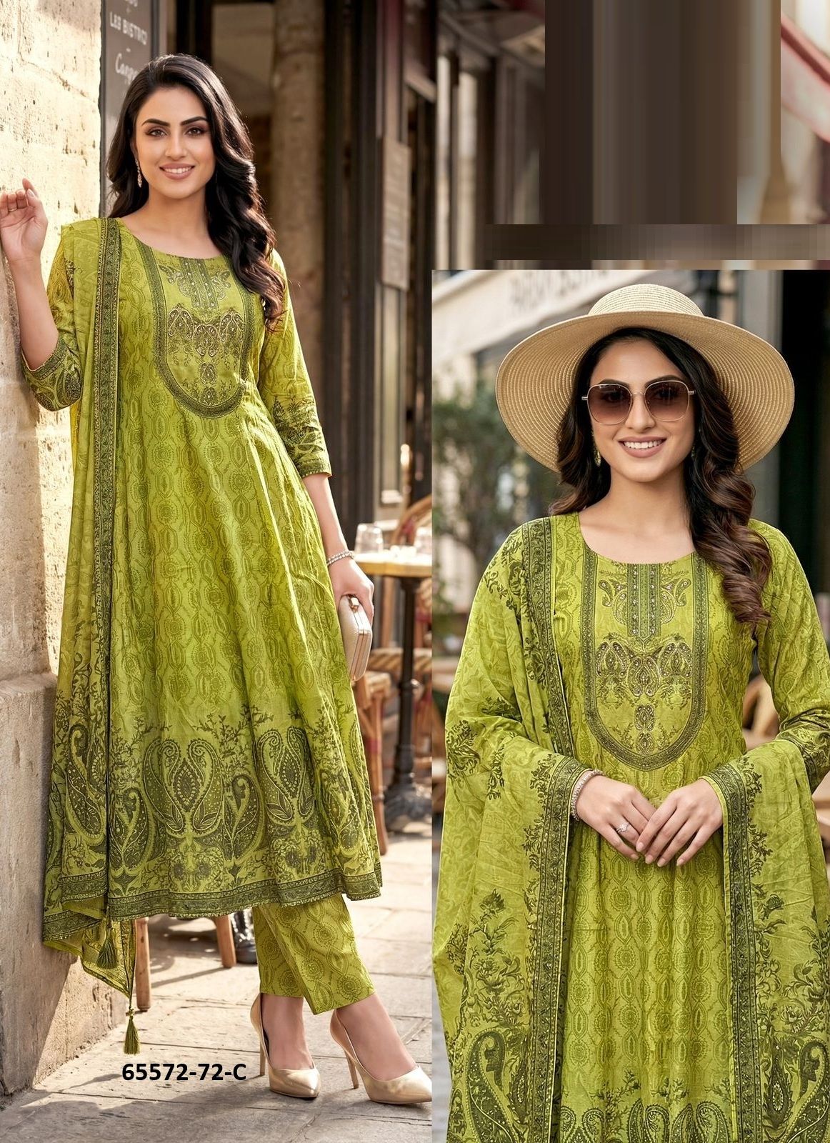 SERIES P72 - Catalog # 65572 (Set of 4 SIZE-SETS [Readymade Salwar Suits])