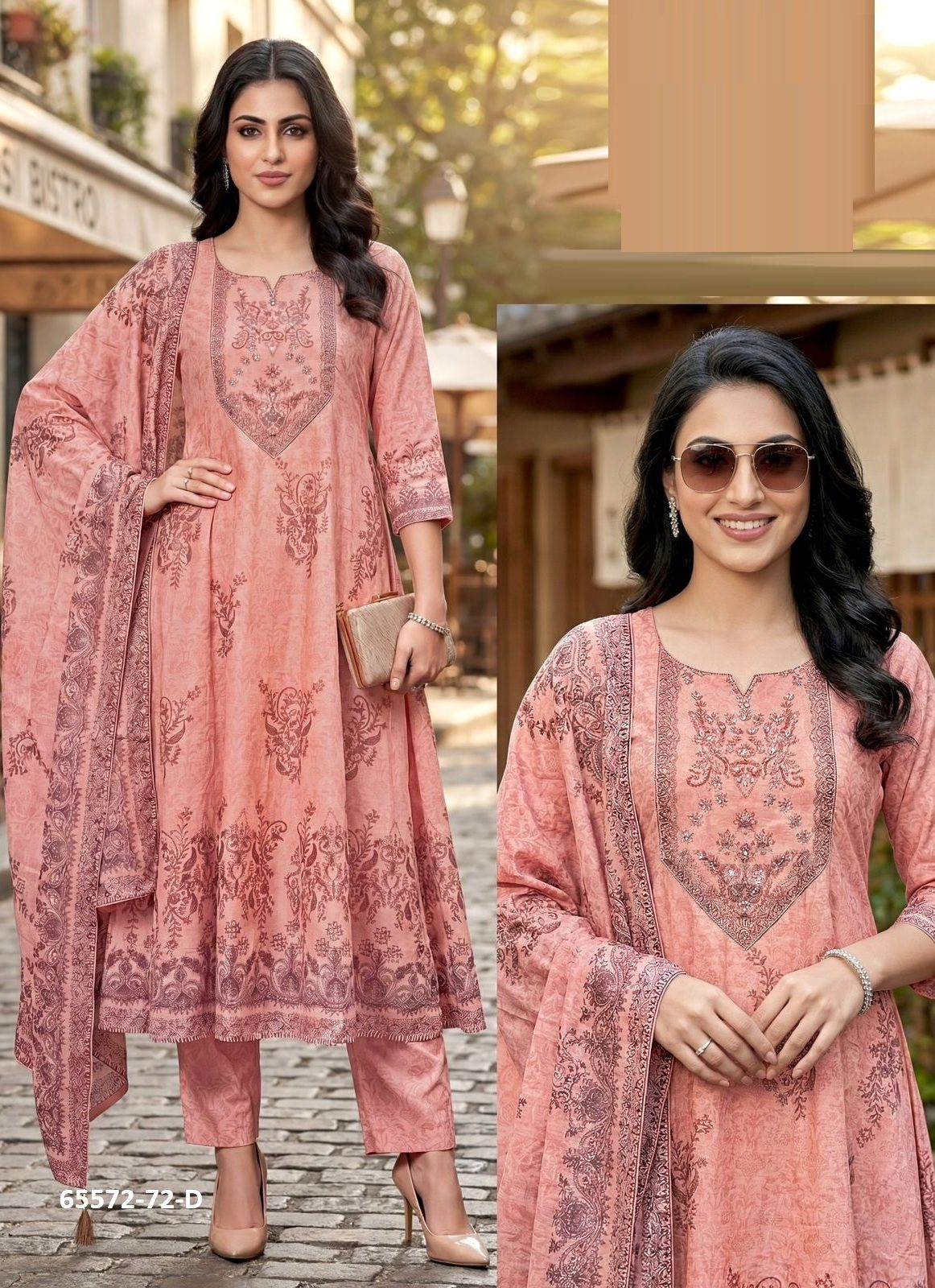 SERIES P72 - Catalog # 65572 (Set of 4 SIZE-SETS [Readymade Salwar Suits])