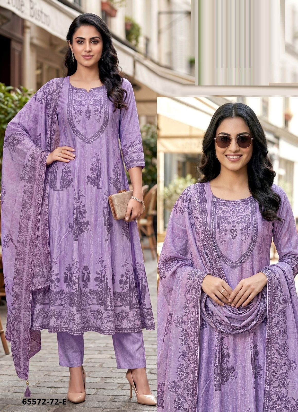 SERIES P72 - Catalog # 65572 (Set of 4 SIZE-SETS [Readymade Salwar Suits])