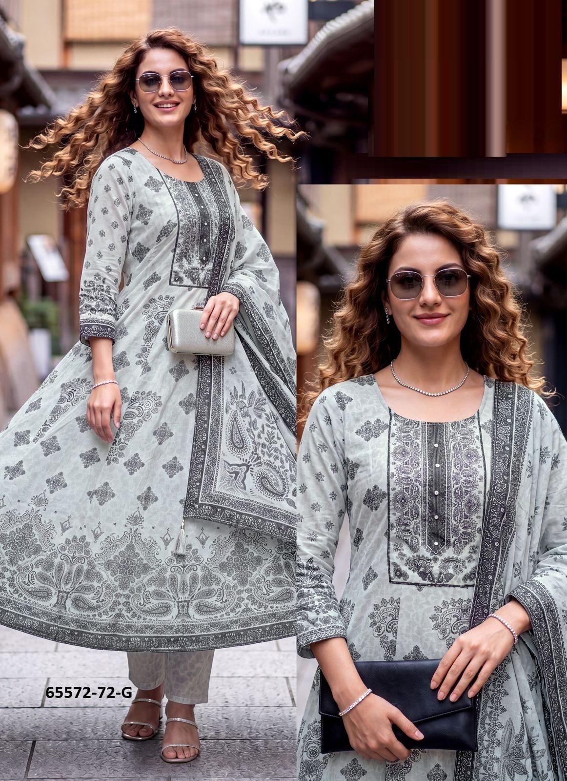 SERIES P72 - Catalog # 65572 (Set of 4 SIZE-SETS [Readymade Salwar Suits])