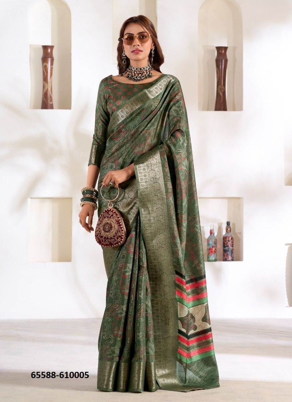 VIOLET SILK - Catalog # 65588 (Set of 6 Sarees) VIOLET SILK - Catalog # 65588 (Set of 6 Sarees)