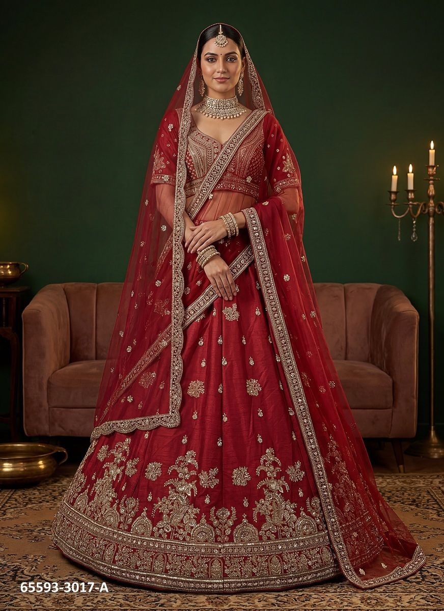 SERIES 3017 - Catalog # 65593 (Set of 4 Semi-Stitched Lehengas) SERIES 3017 - Catalog # 65593 (Set of 4 Semi-Stitched Lehengas)