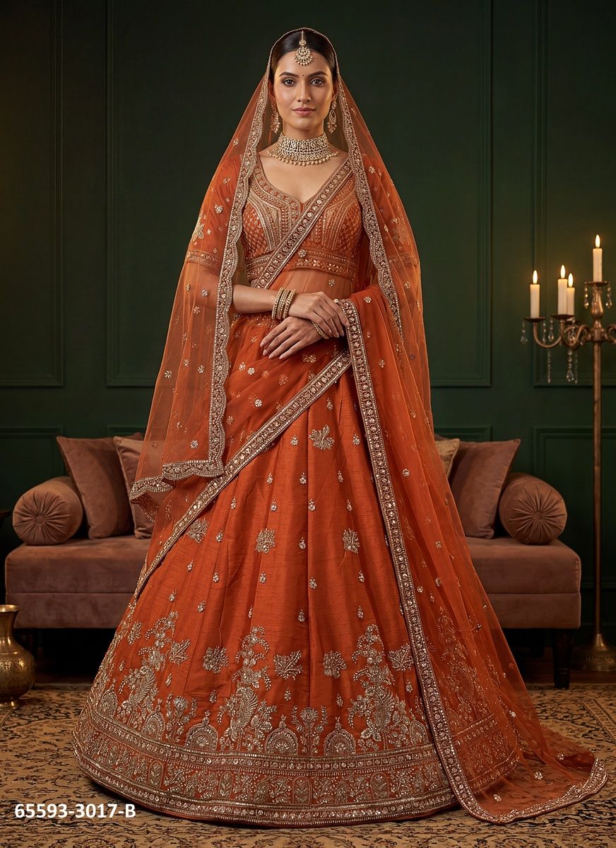 SERIES 3017 - Catalog # 65593 (Set of 4 Semi-Stitched Lehengas) SERIES 3017 - Catalog # 65593 (Set of 4 Semi-Stitched Lehengas)
