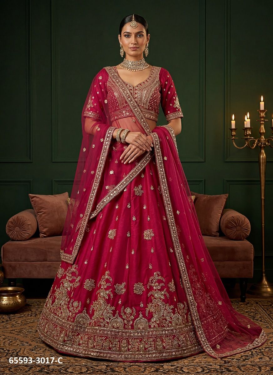 SERIES 3017 - Catalog # 65593 (Set of 4 Semi-Stitched Lehengas) SERIES 3017 - Catalog # 65593 (Set of 4 Semi-Stitched Lehengas)