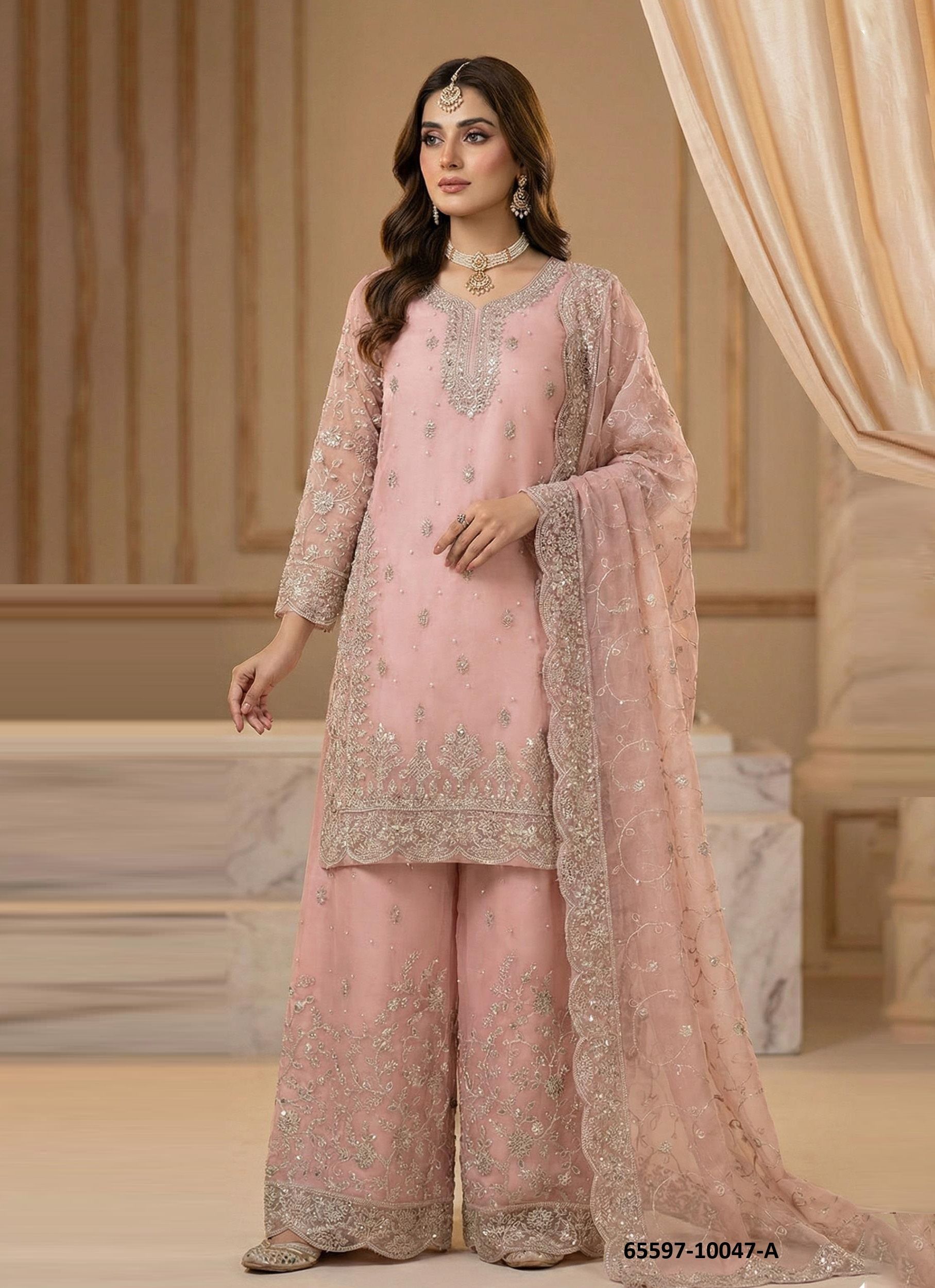 SERIES 10047 - Catalog # 65597 (Set of 4 Readymade Salwar Suits) SERIES 10047 - Catalog # 65597 (Set of 4 Readymade Salwar Suits)