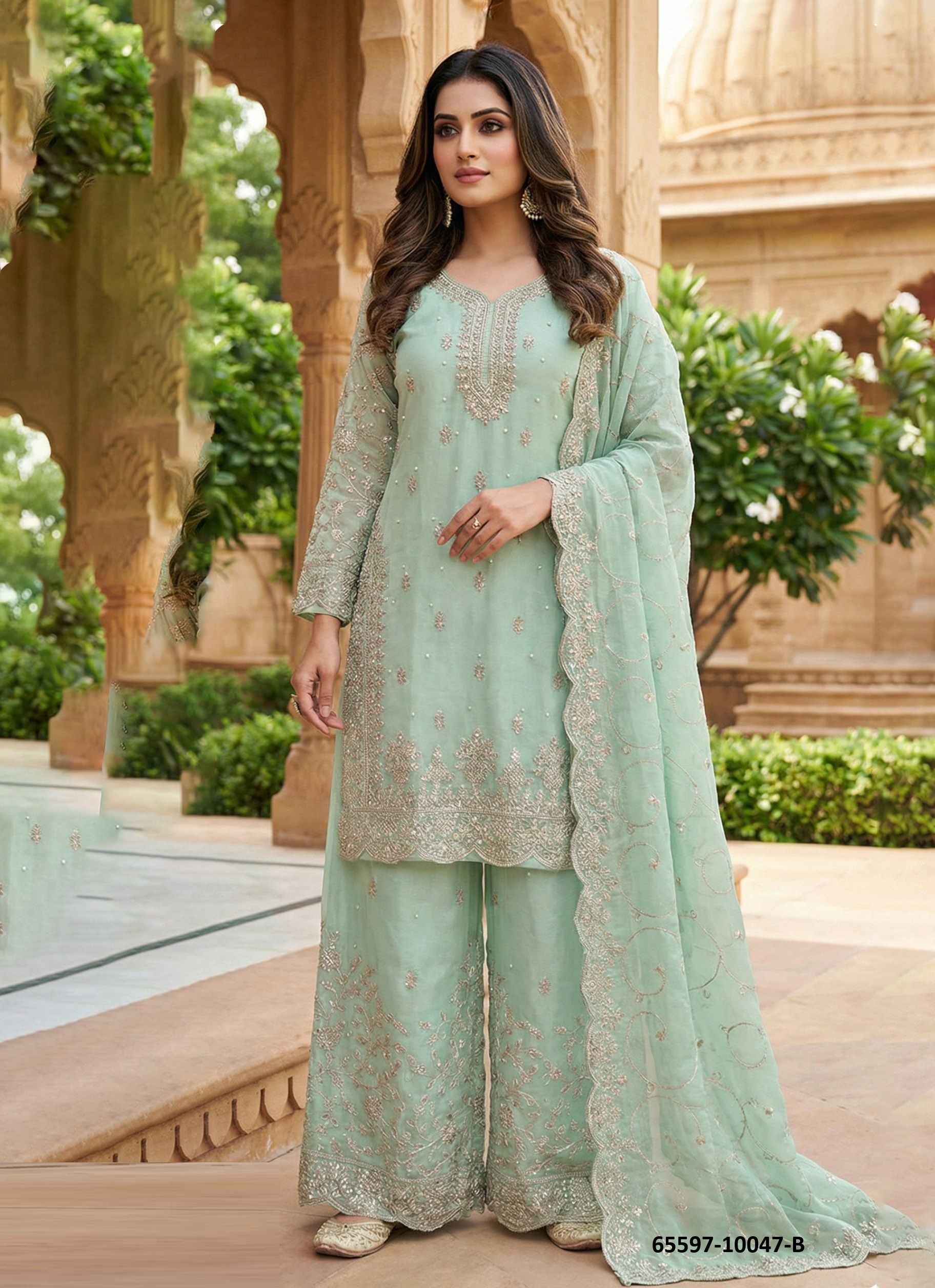 SERIES 10047 - Catalog # 65597 (Set of 4 Readymade Salwar Suits) SERIES 10047 - Catalog # 65597 (Set of 4 Readymade Salwar Suits)