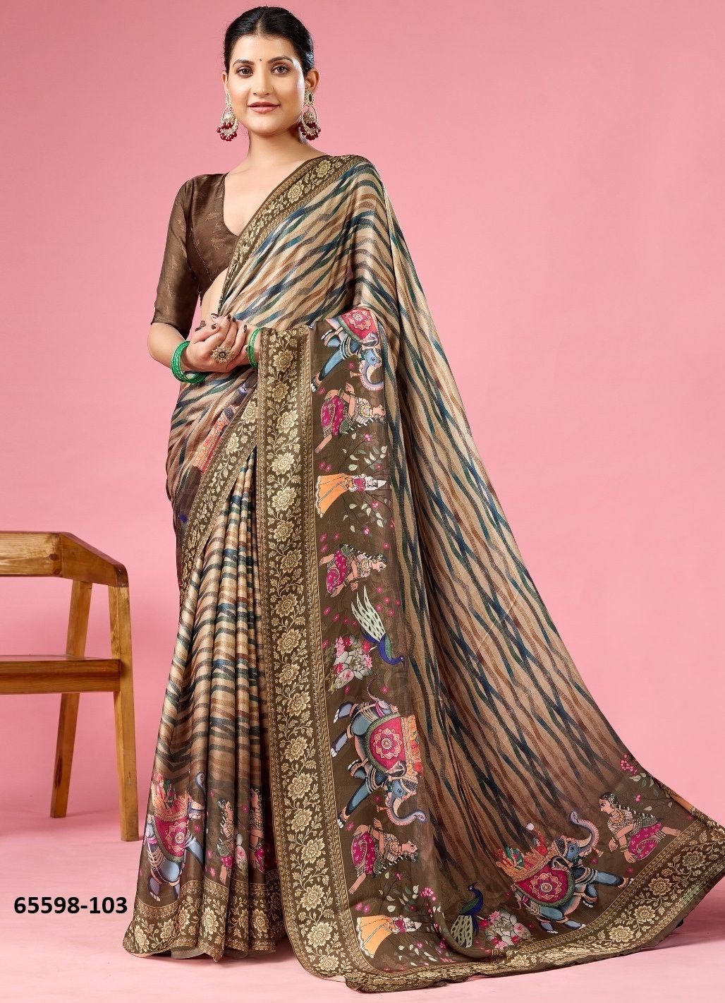SATIN BEAUTY - Catalog # 65598 (Set of 8 Sarees)