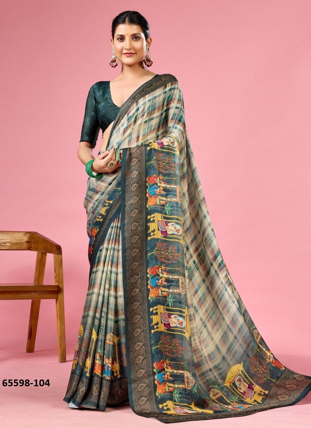 SATIN BEAUTY - Catalog # 65598 (Set of 8 Sarees)