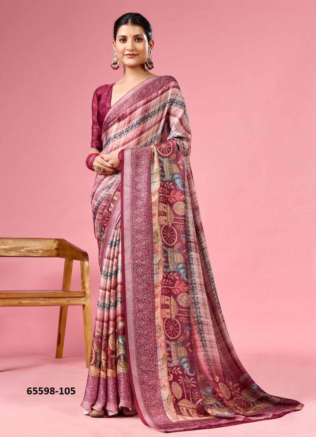 SATIN BEAUTY - Catalog # 65598 (Set of 8 Sarees)